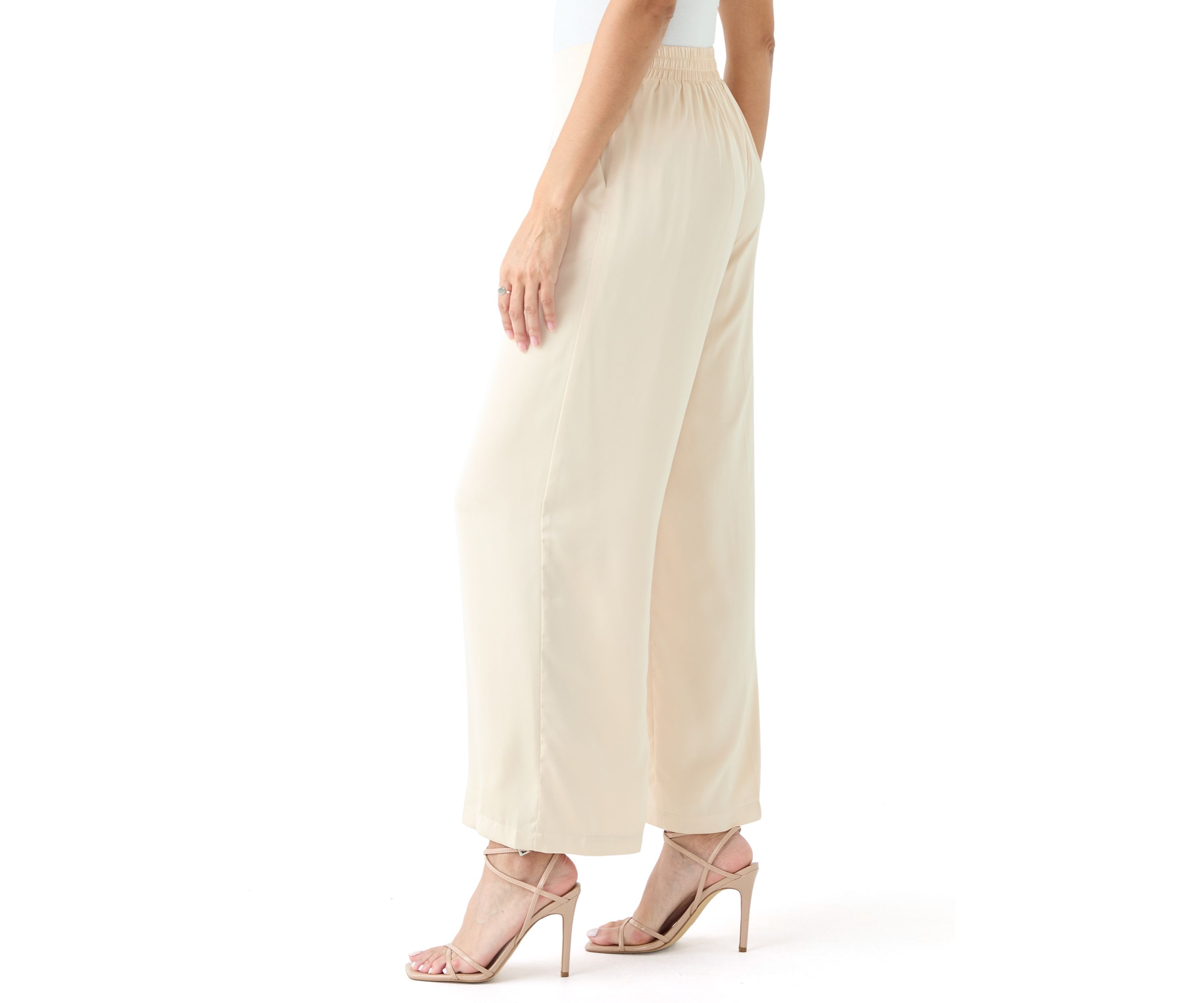 Womens Pull On Wide Leg Pants