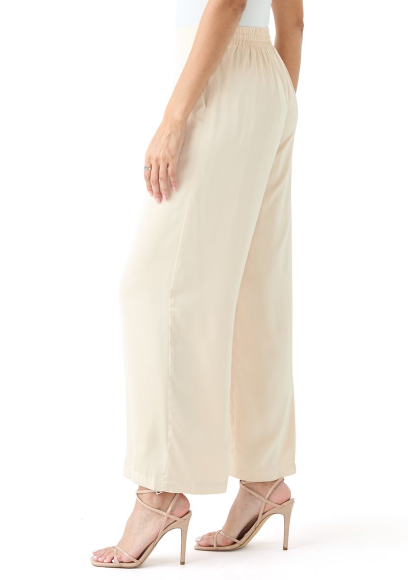 Womens Pull On Wide Leg Pants