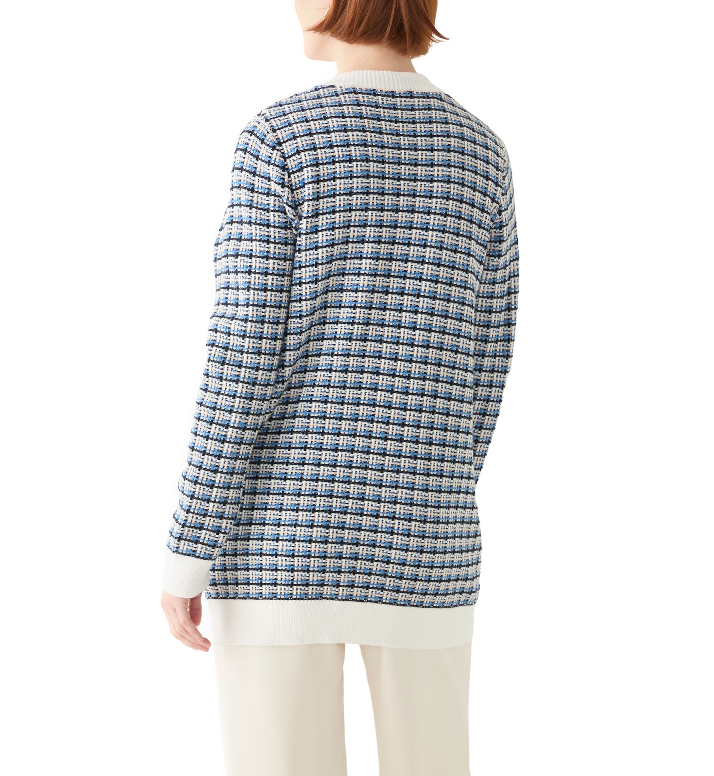 Womens Long Sleeve V-Neck Cardigan with Pockets