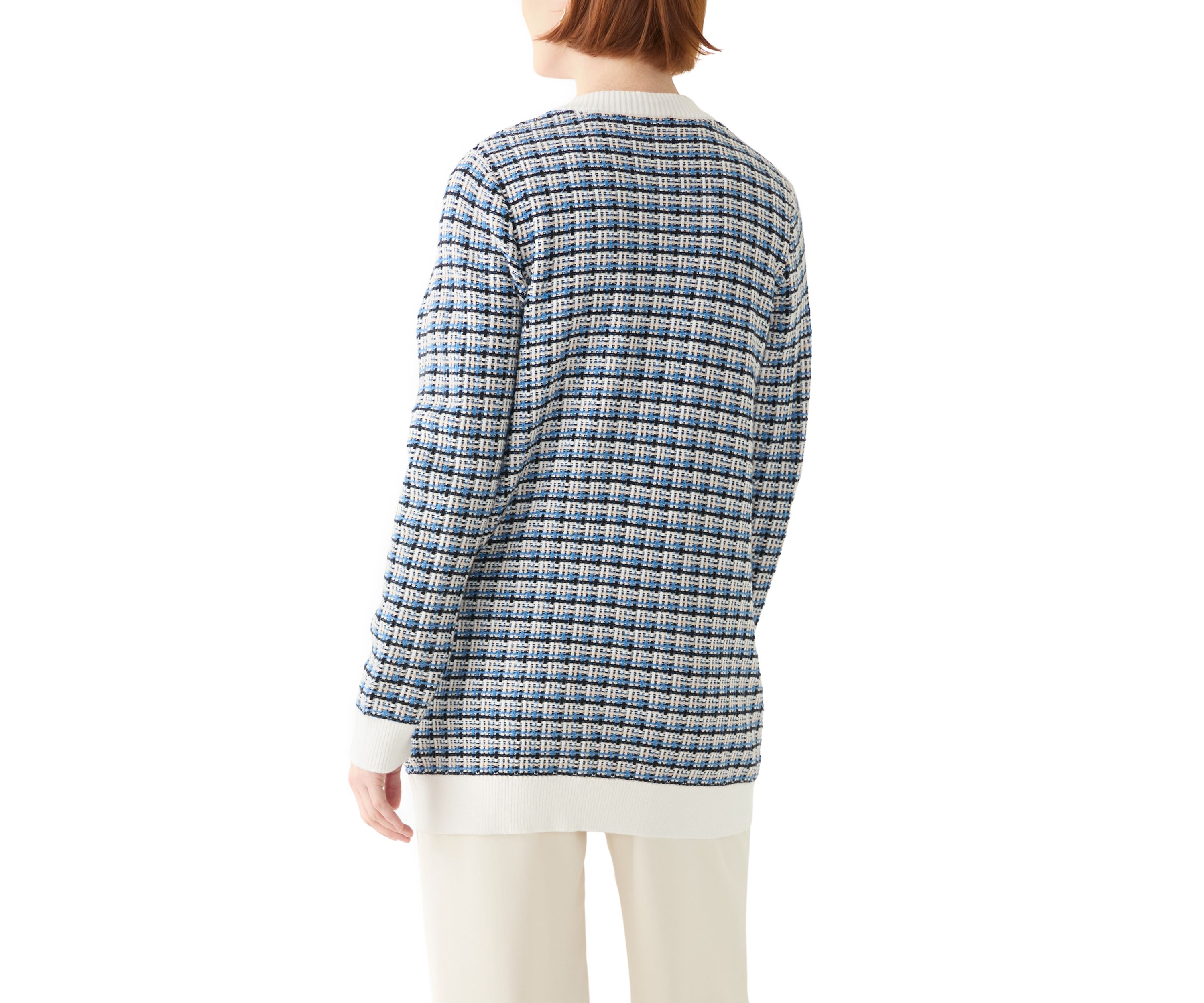 Womens Long Sleeve V-Neck Cardigan with Pockets