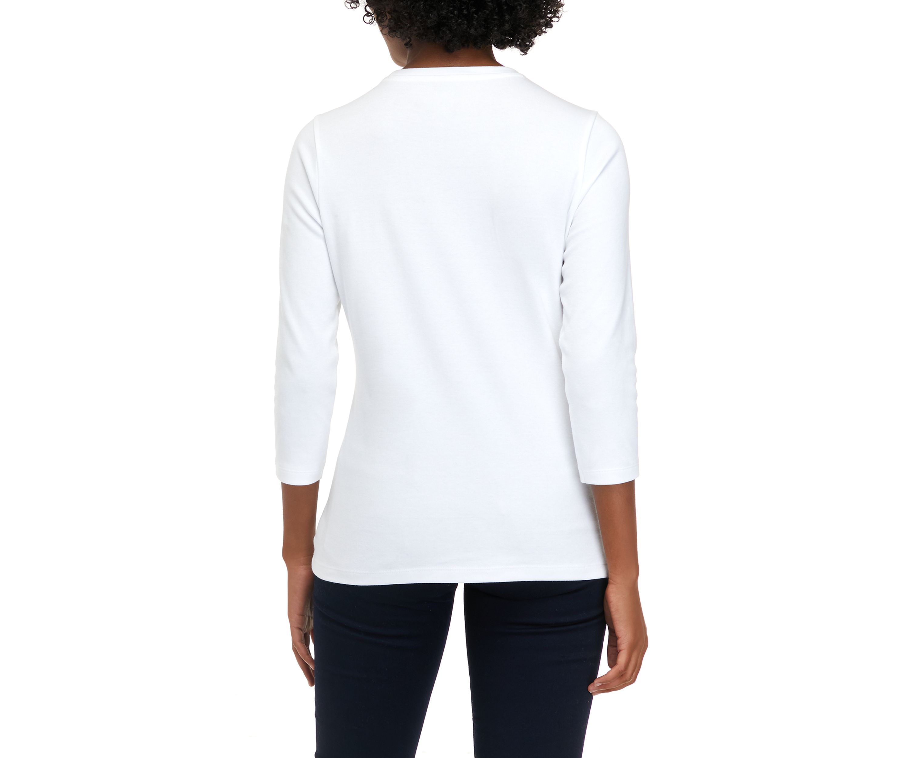 Petite 3/4 Sleeve Graphic T-Shirt