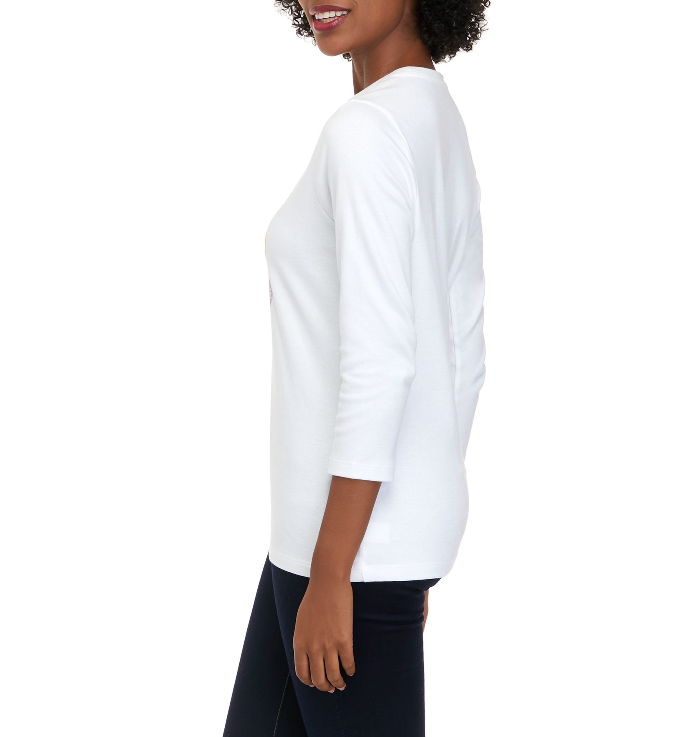 Petite 3/4 Sleeve Graphic T-Shirt