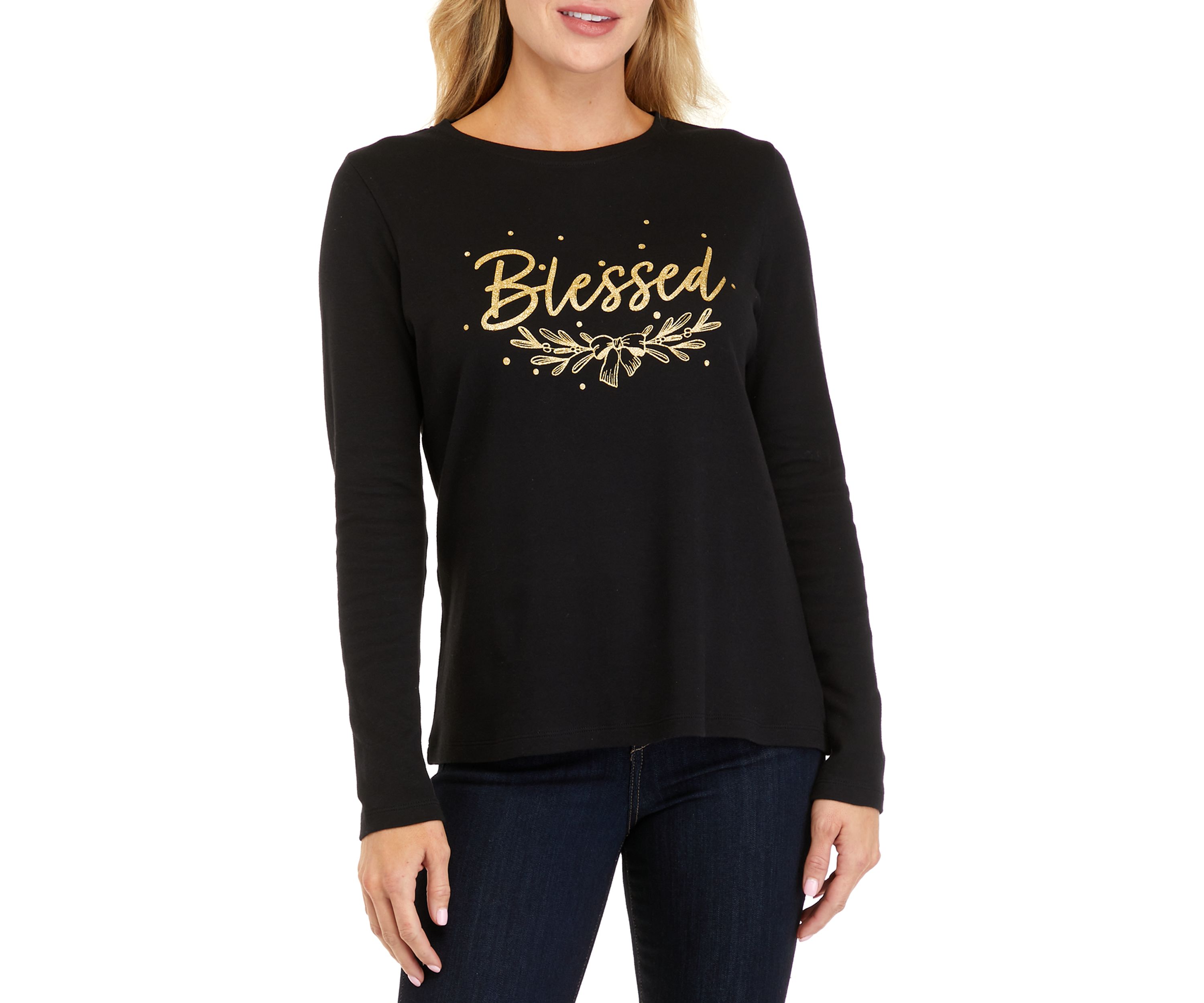 Petite Long Sleeve Graphic T-Shirt