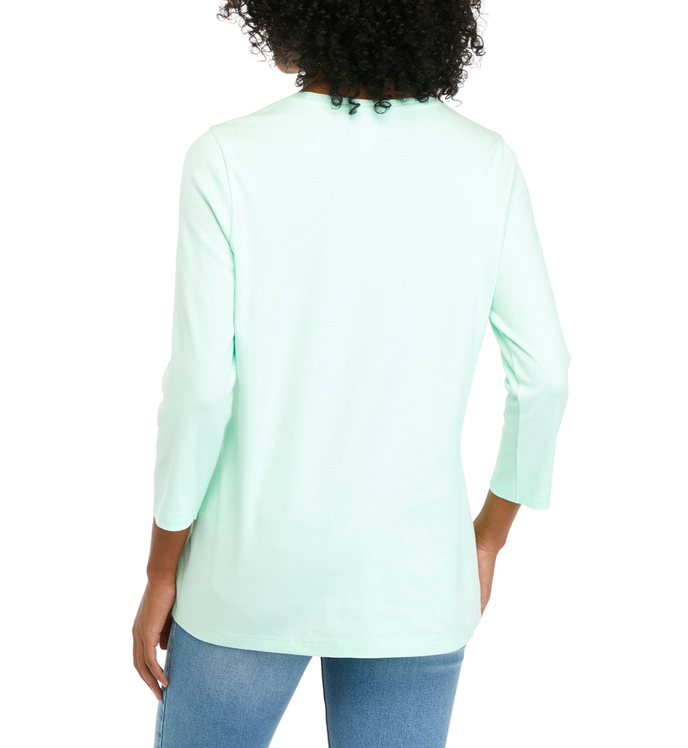 Womens 3/4 Sleeve Graphic T-Shirt