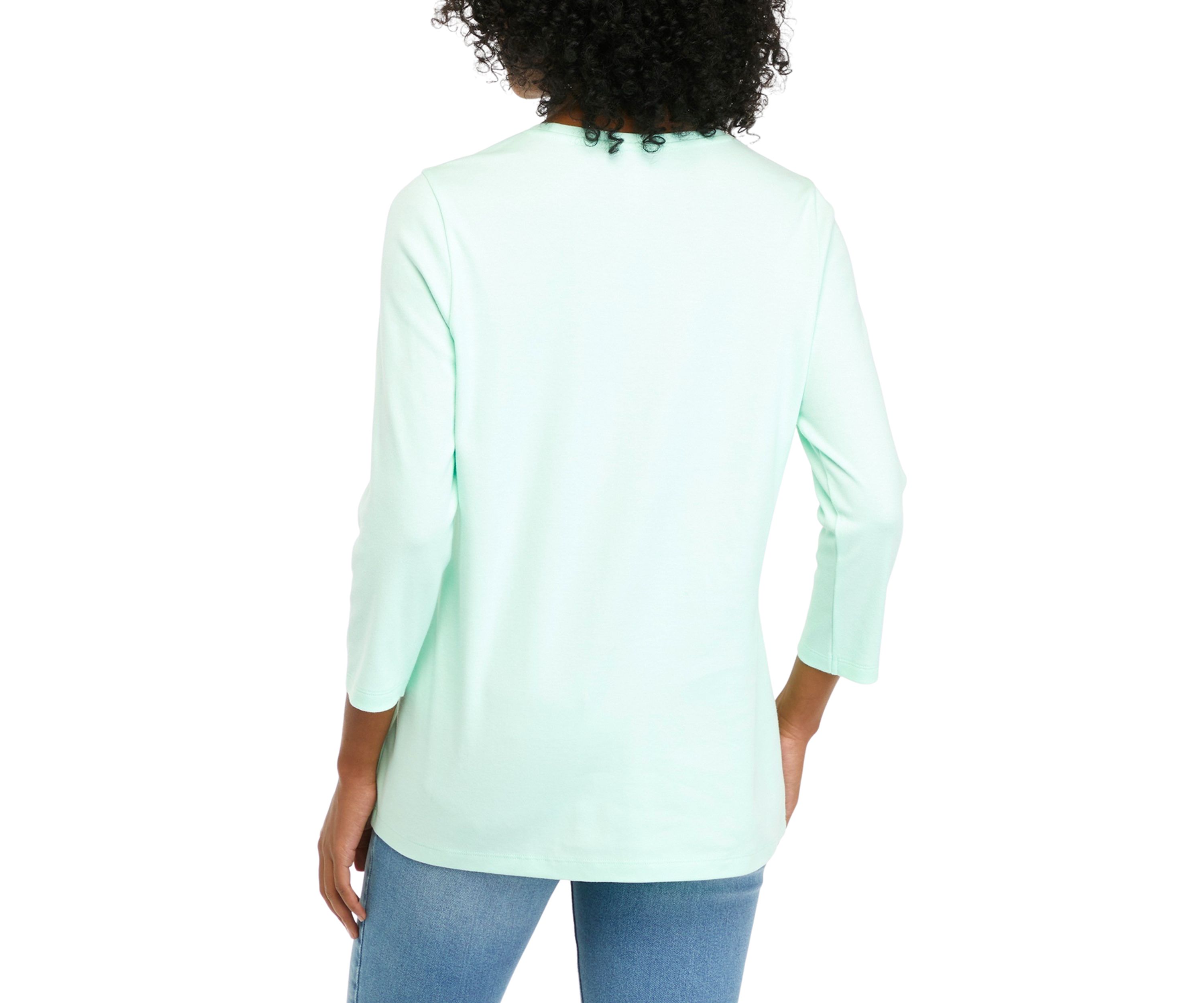 Womens 3/4 Sleeve Graphic T-Shirt