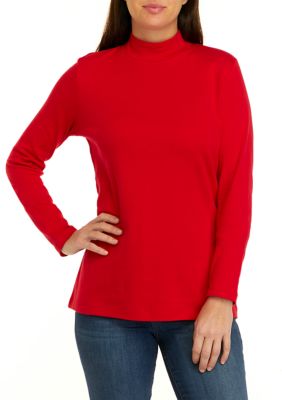 Kim Rogers® Women's Long Sleeve Mock Neck Top | belk