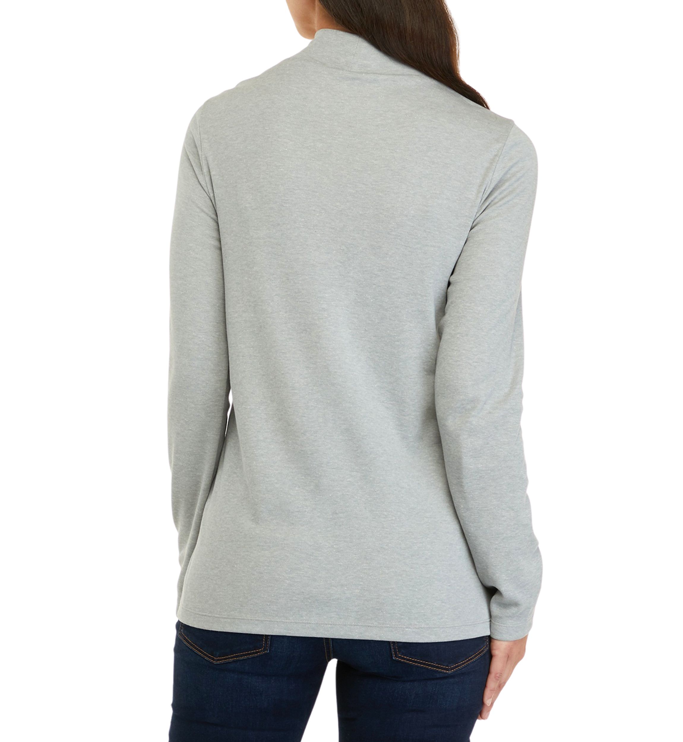 Womens Long Sleeve Mock Neck T-Shirt 
