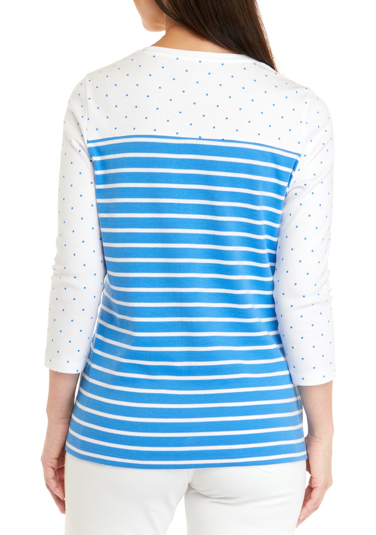 Womens 3/4 Sleeve Crew Neck Graphic T-Shirt