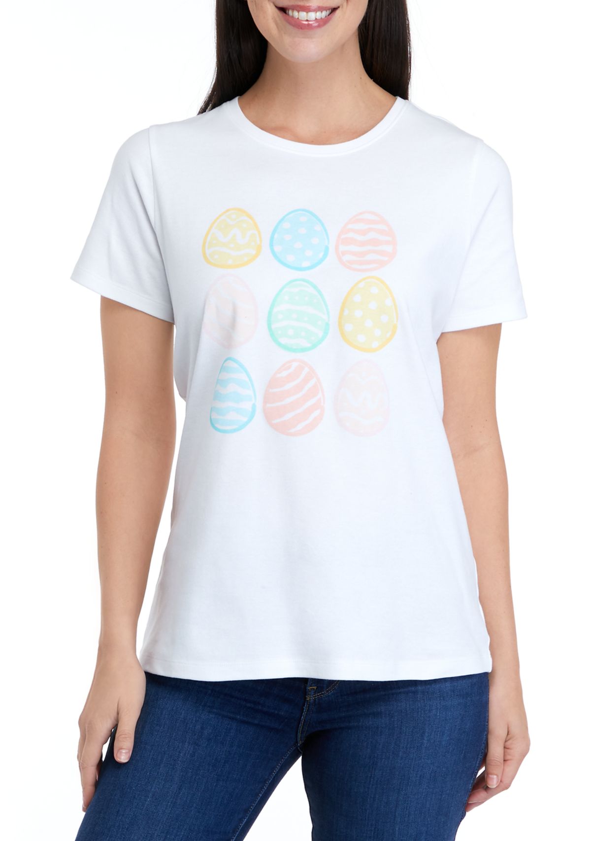 Womens Short Sleeve Crew Neck Graphic T-Shirt