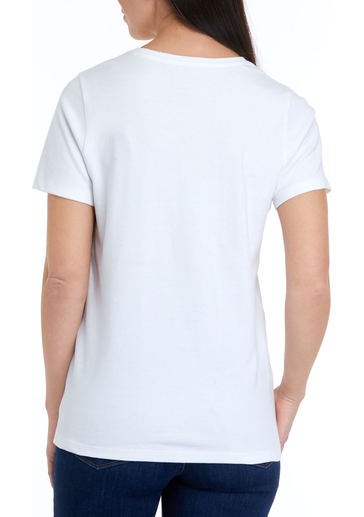 Womens Short Sleeve Crew Neck Graphic T-Shirt