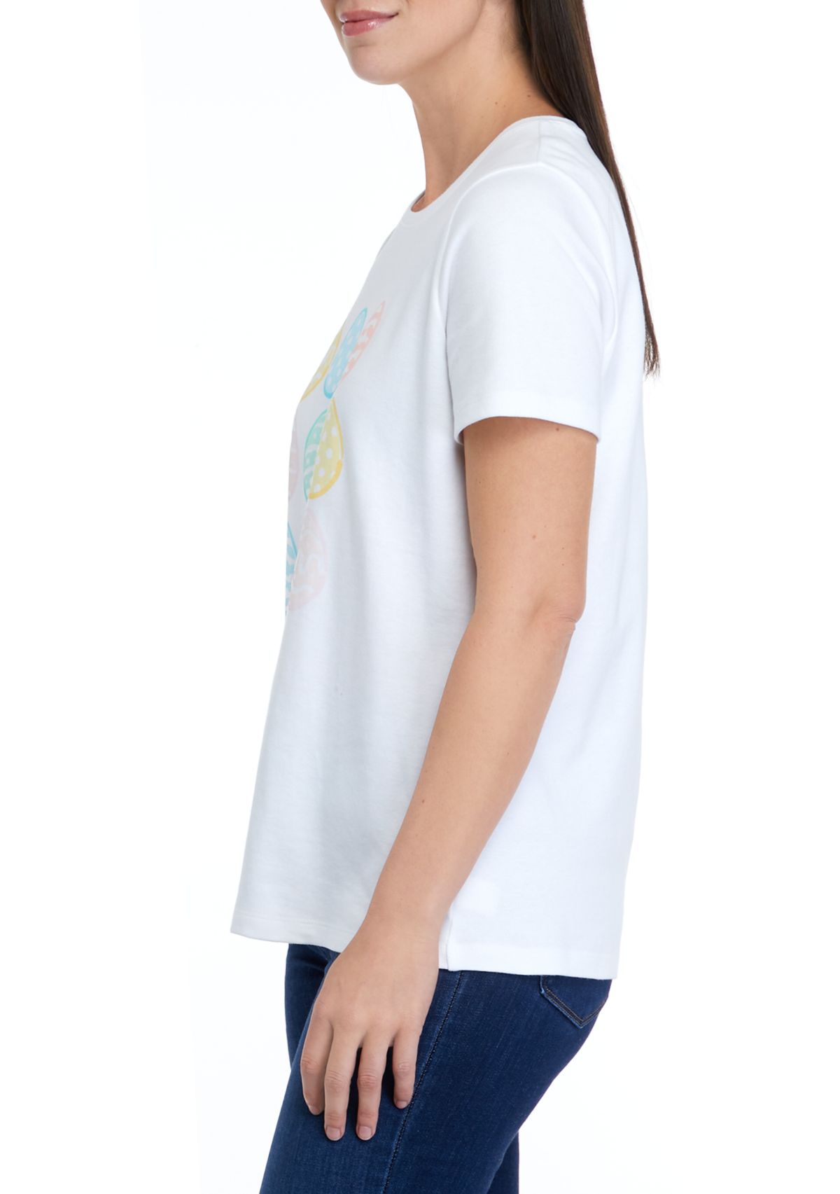 Womens Short Sleeve Crew Neck Graphic T-Shirt