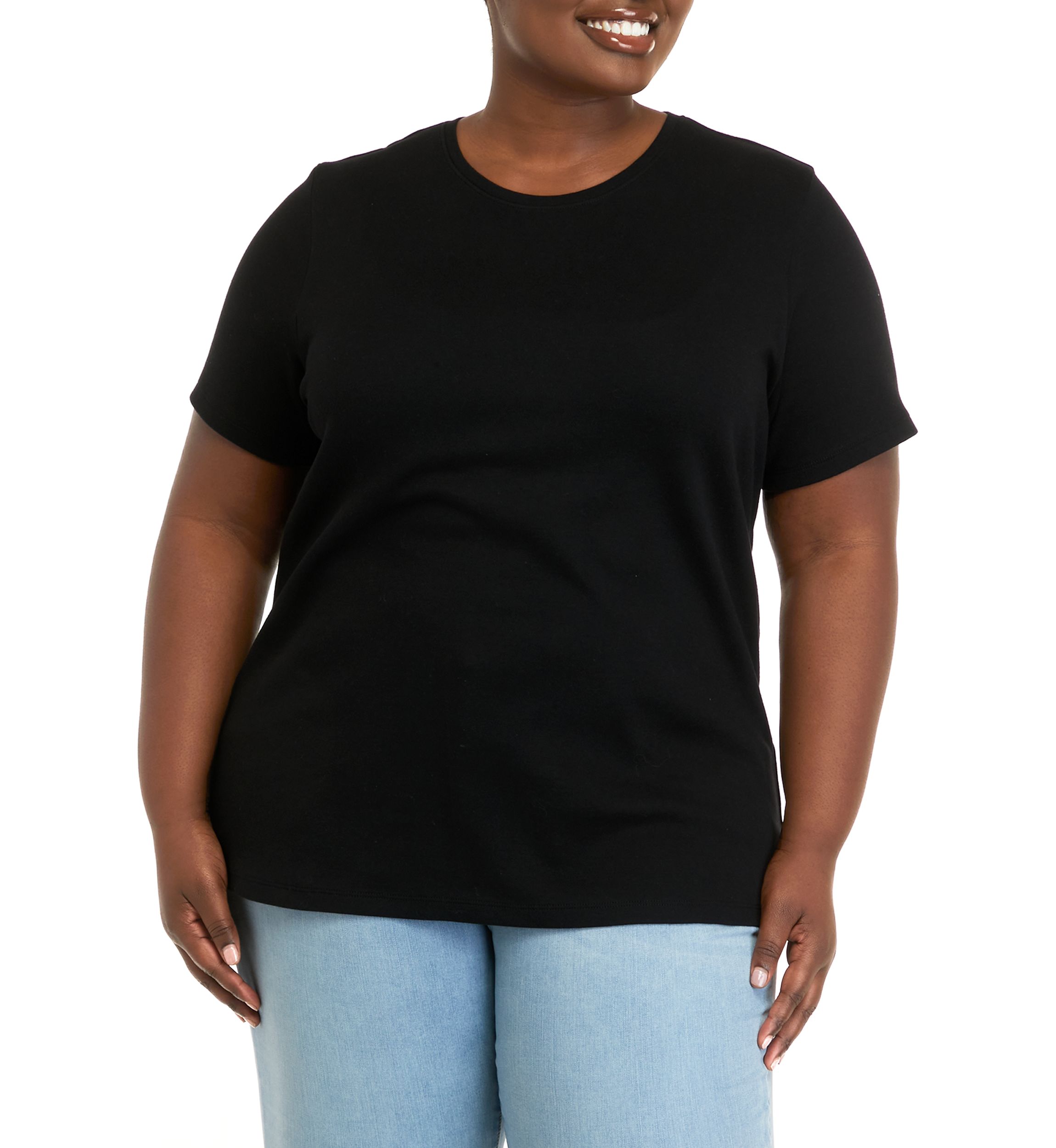 Plus Size Short Sleeve Crew Neck Shirt