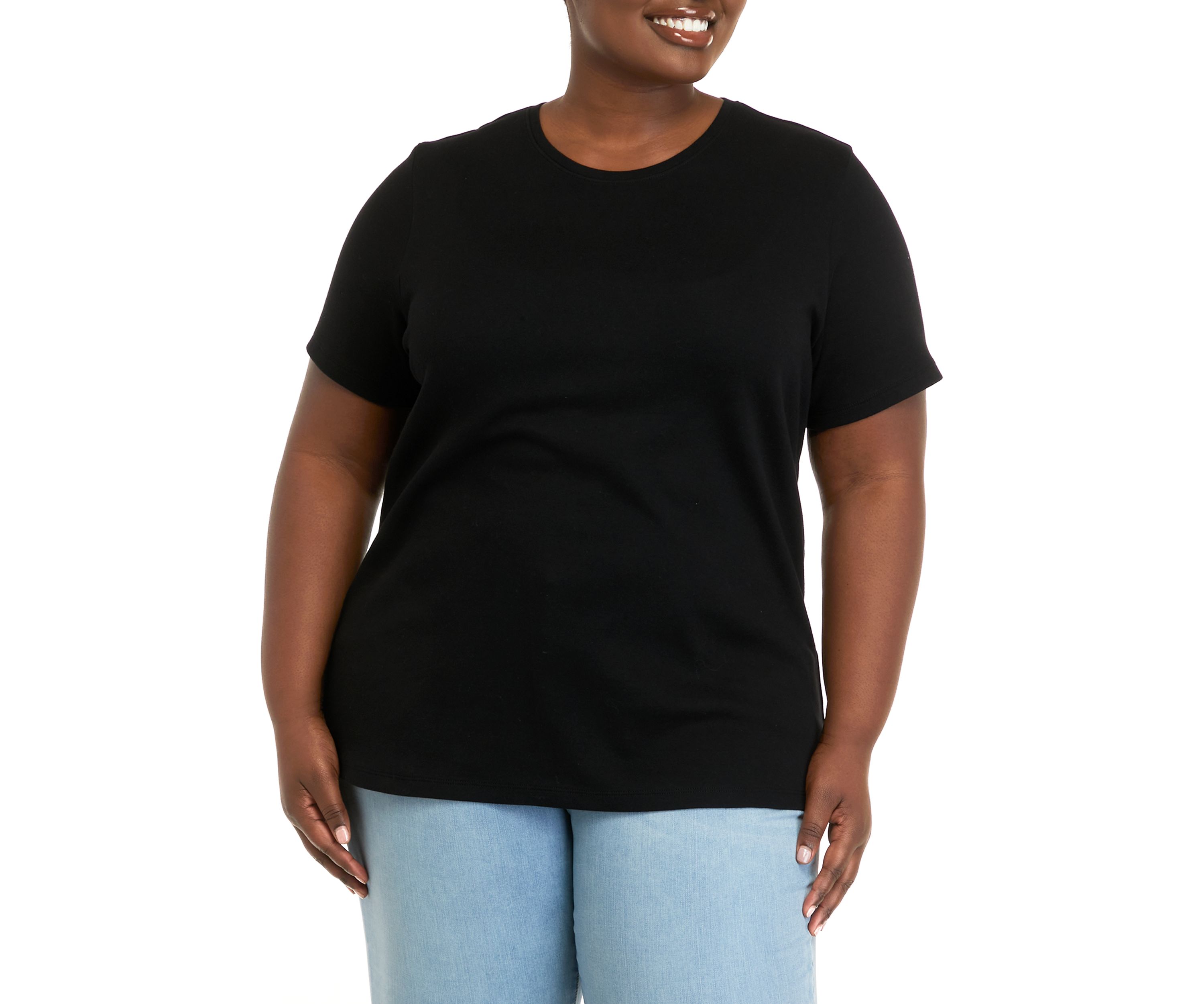 Plus Size Short Sleeve Crew Neck Shirt
