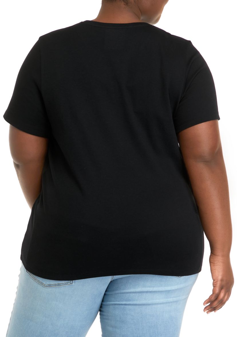 Plus Size Short Sleeve Crew Neck Shirt