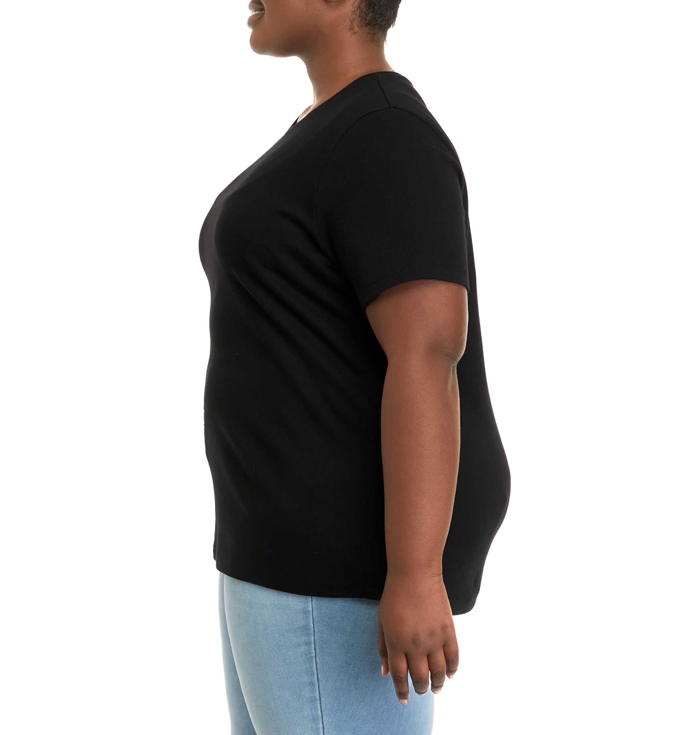 Plus Size Short Sleeve Crew Neck Shirt