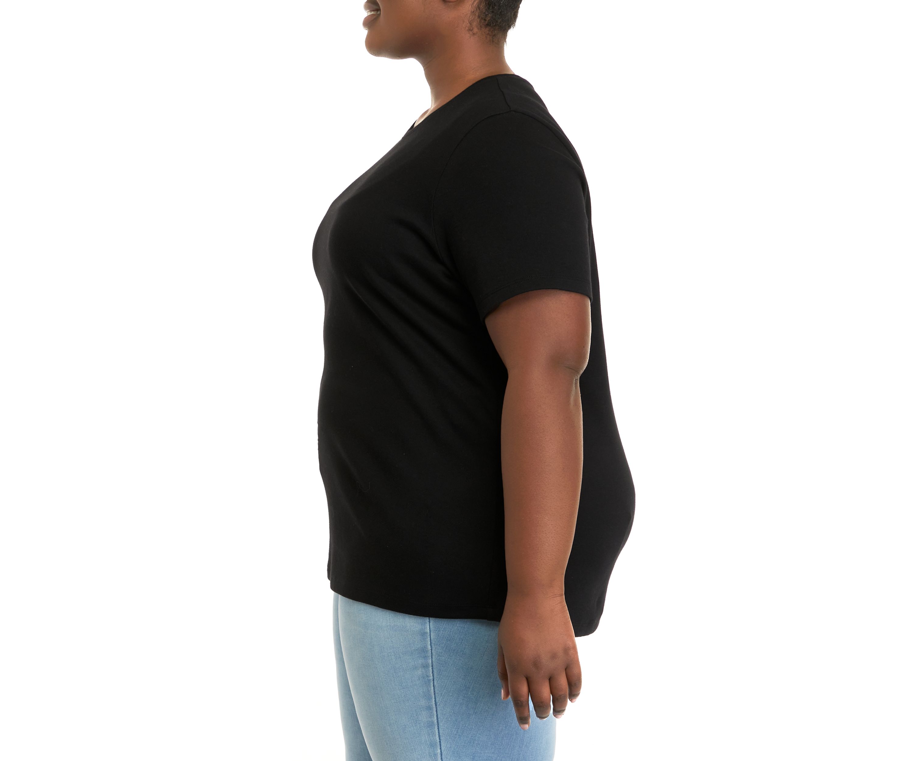 Plus Size Short Sleeve Crew Neck Shirt