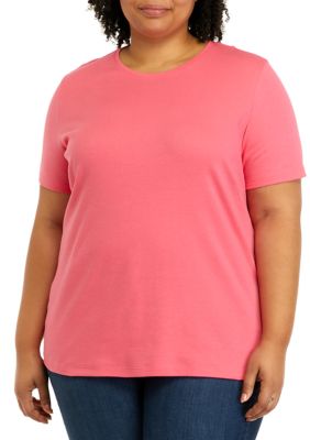 CLOSEOUT CLEARANCE! Plus Size Short Sleeve Lines Tie Dye T-Shirts