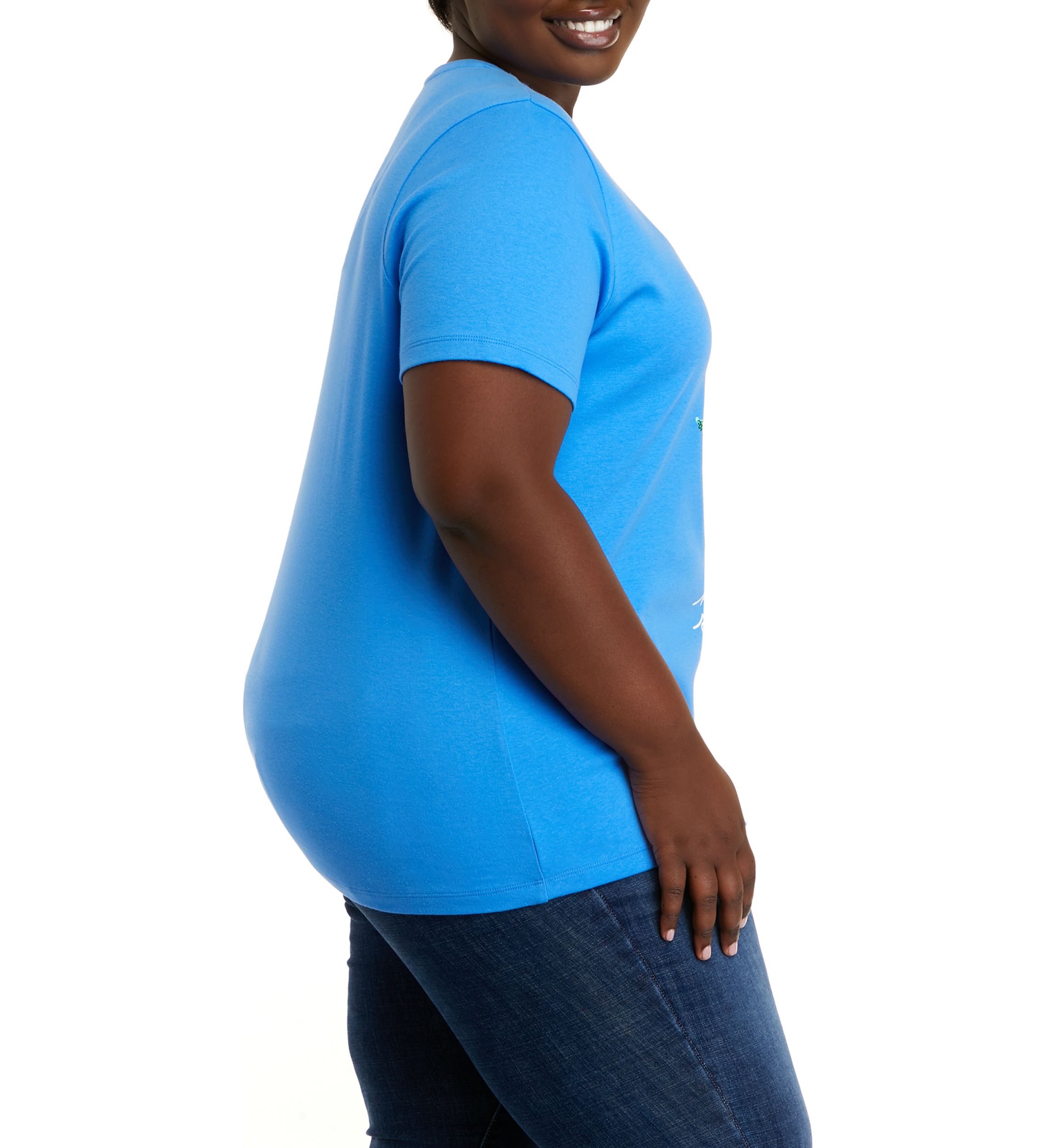 Plus Size Short Sleeve Crew Neck Graphic T-Shirt