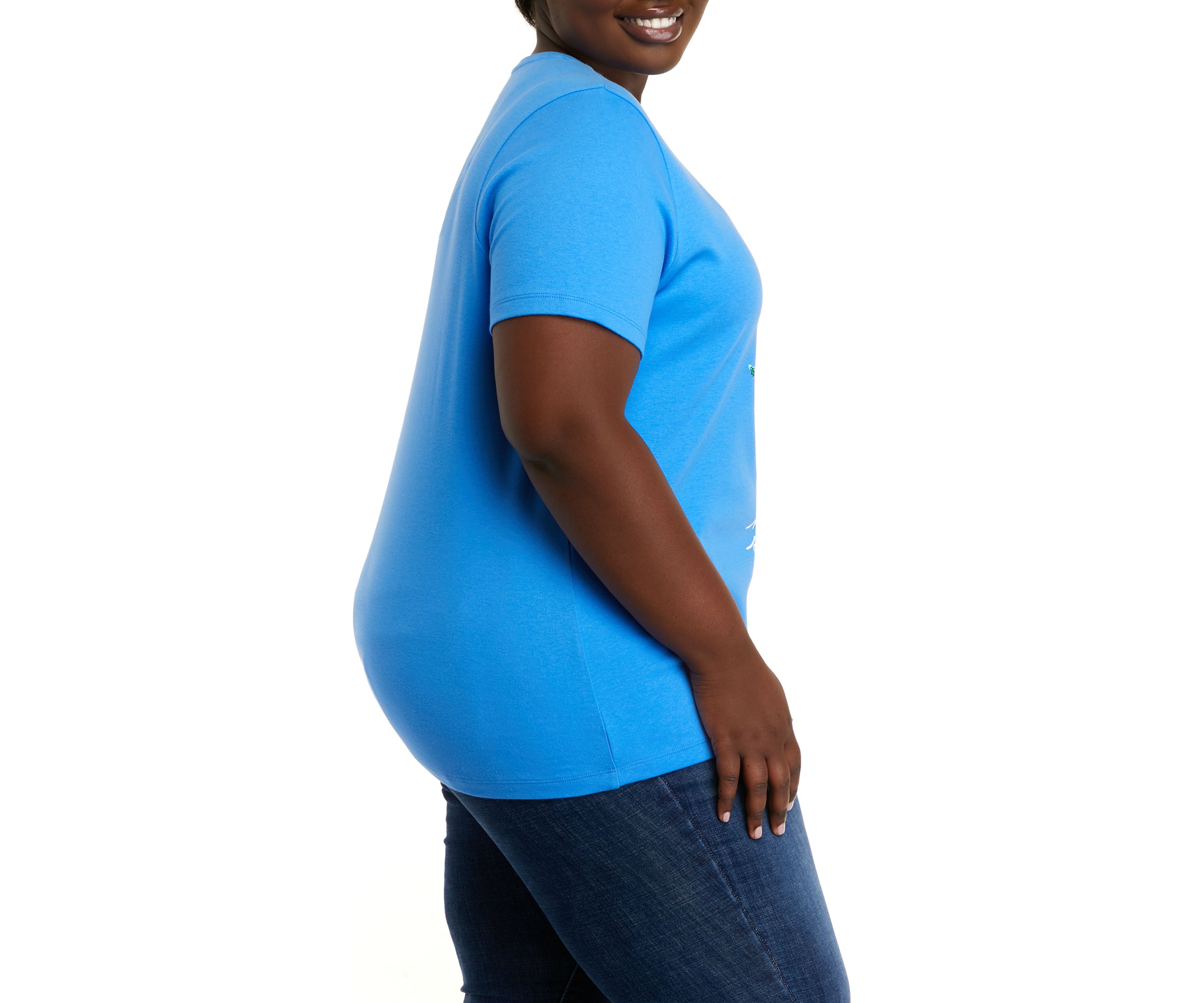 Plus Size Short Sleeve Crew Neck Graphic T-Shirt