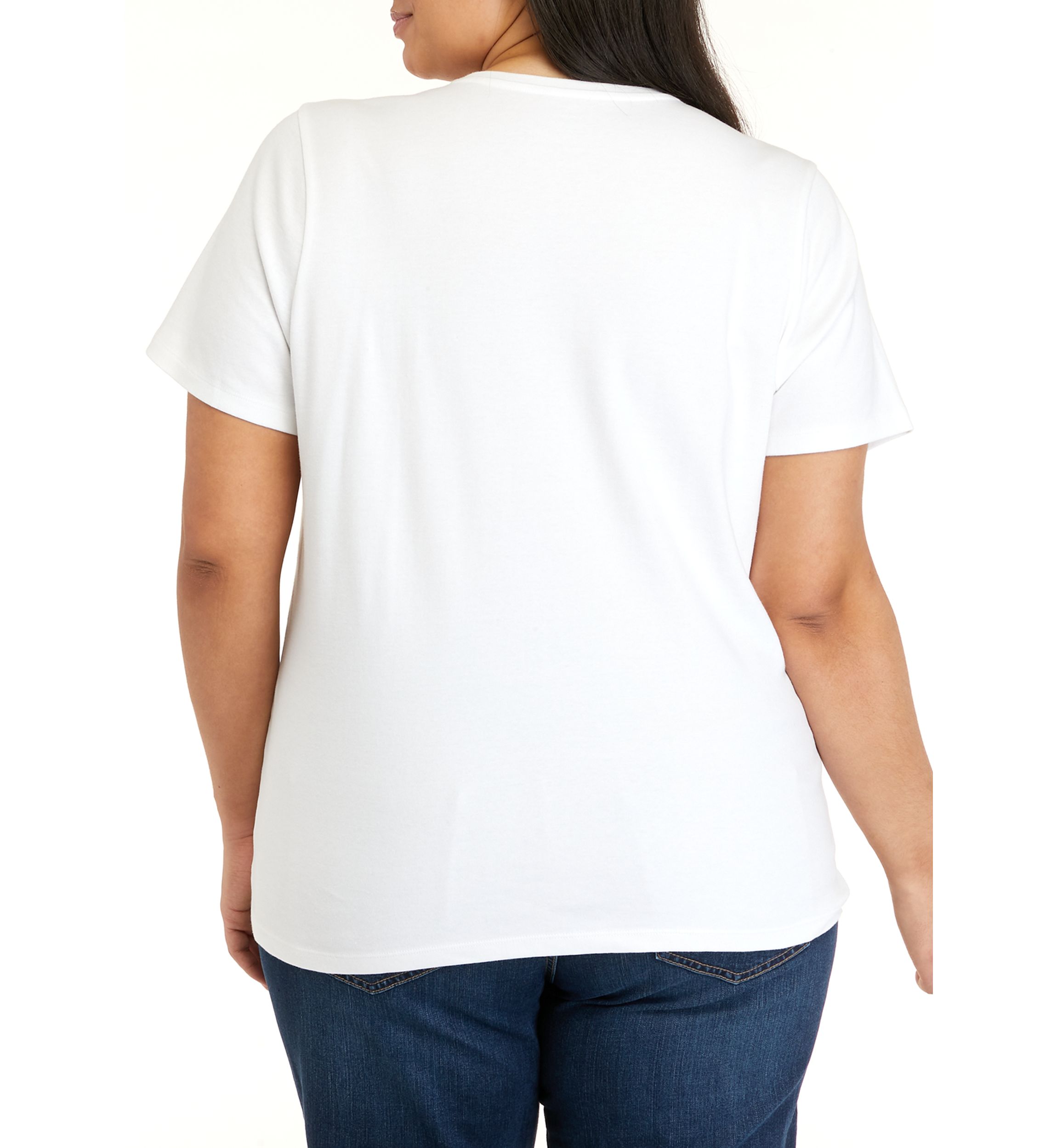 Plus Size Short Sleeve Crew Neck Graphic T-Shirt