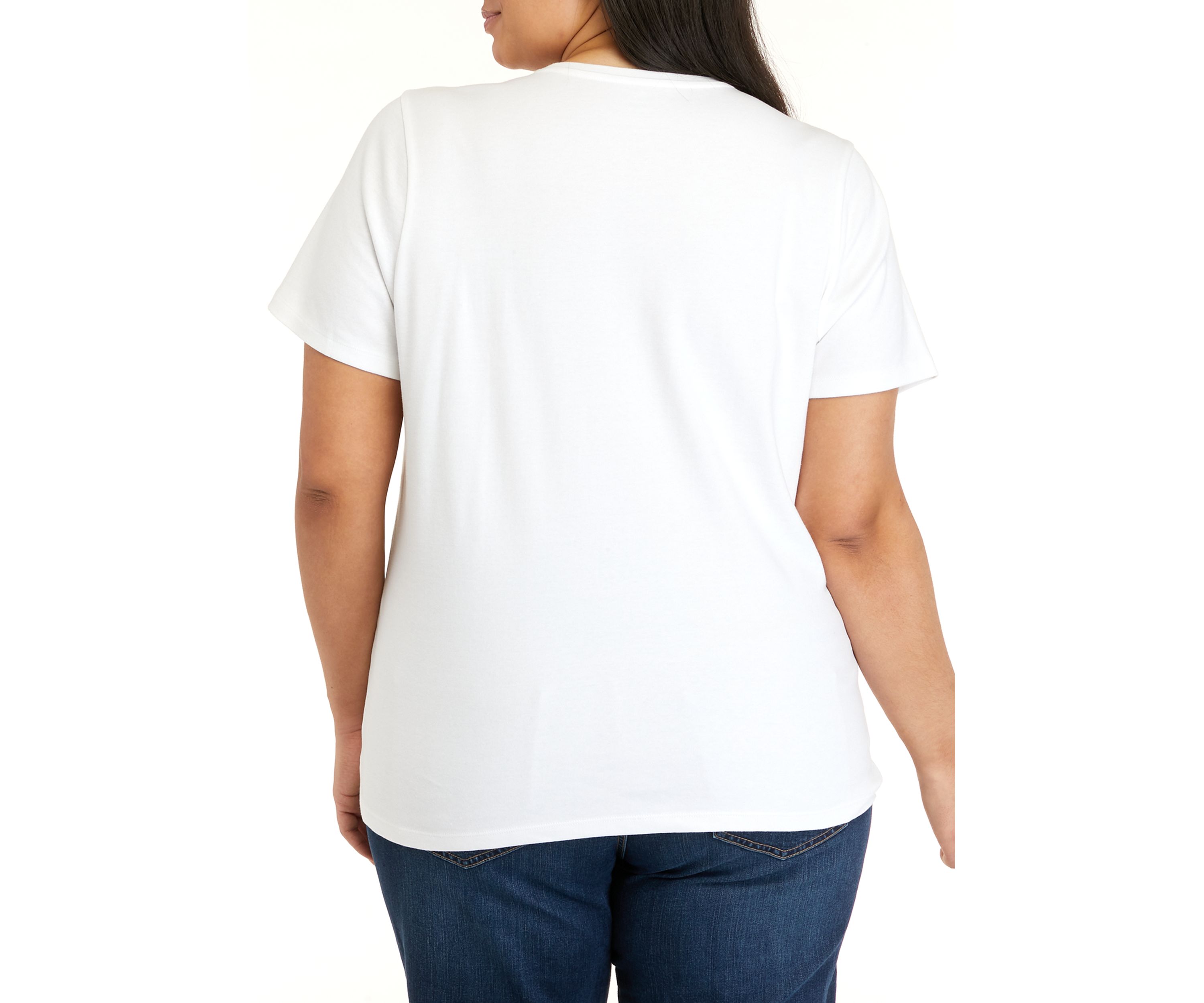 Plus Size Short Sleeve Crew Neck Graphic T-Shirt