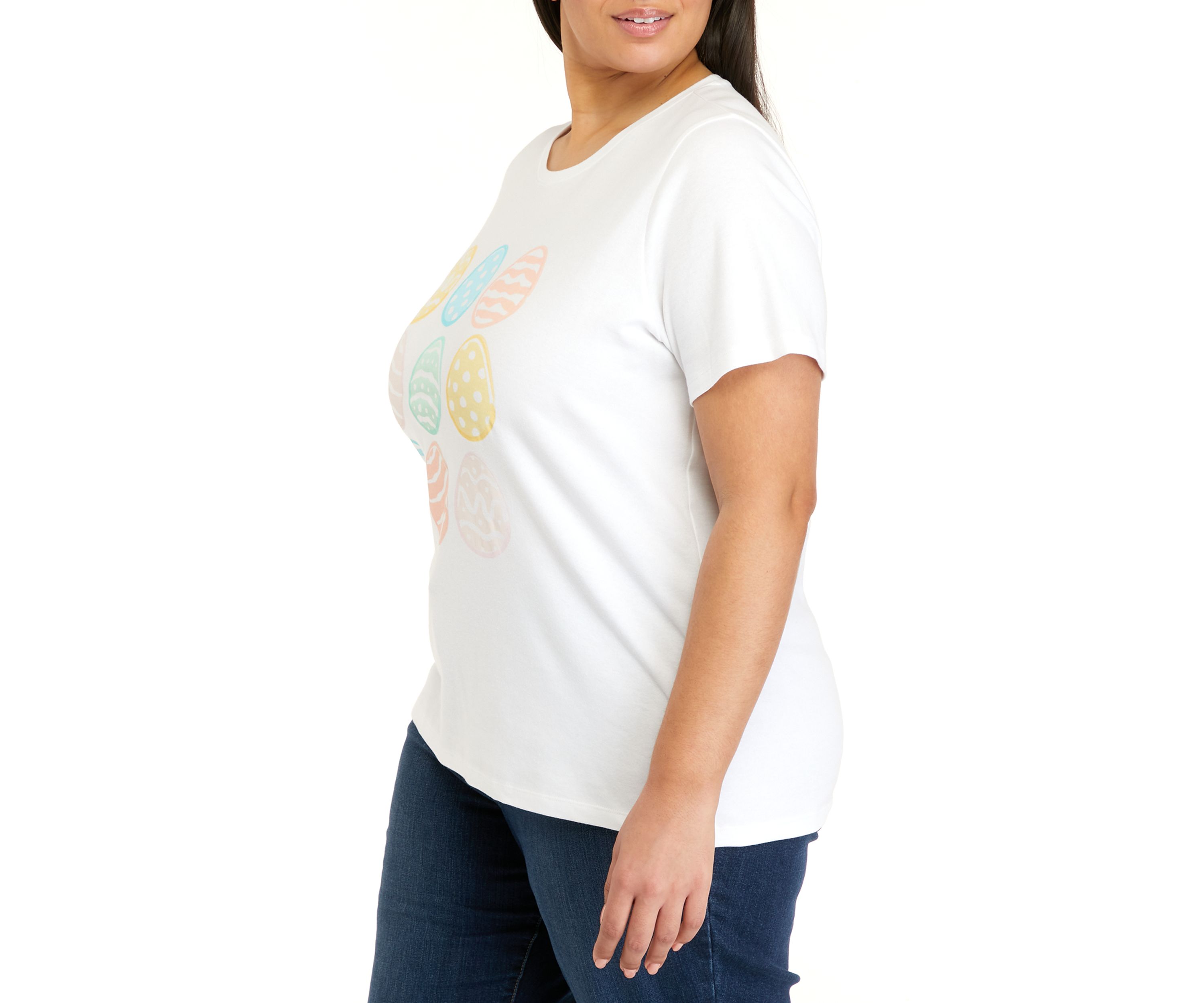 Plus Size Short Sleeve Crew Neck Graphic T-Shirt