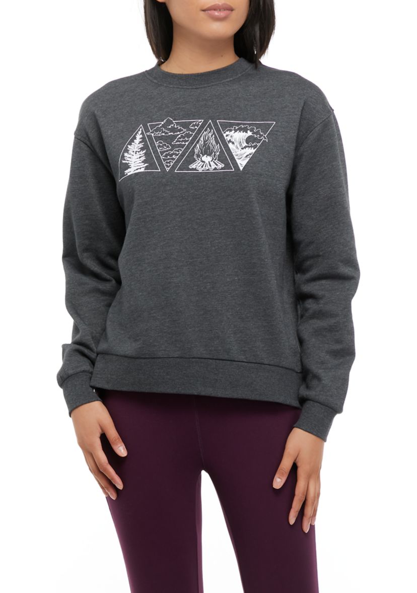 Womens Crew Neck Elements Graphic Sweatshirt