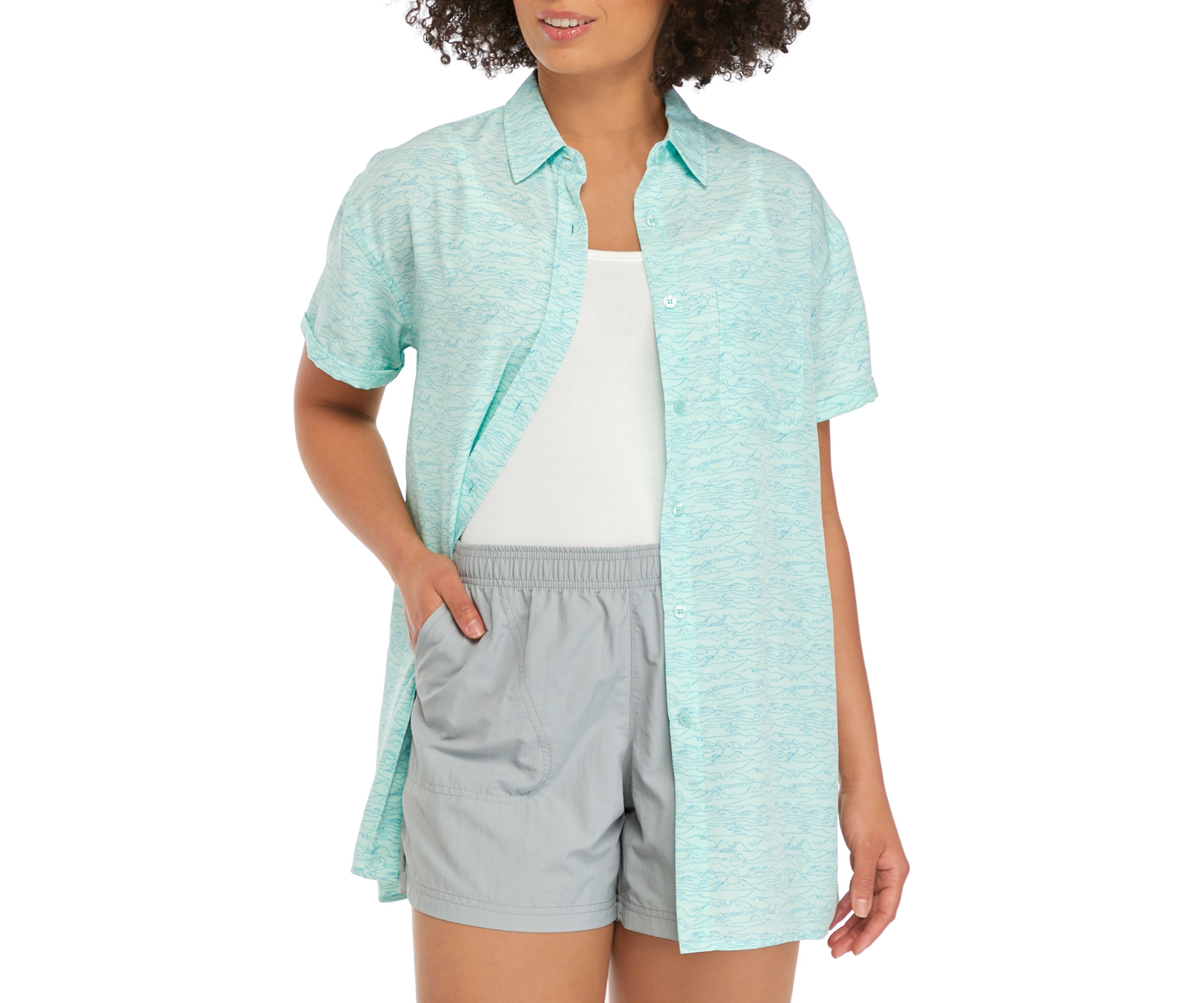 Womens Button Front Shirt