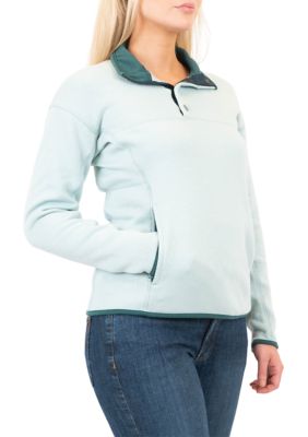 Mountain & Isles Women's 1/4 Snap Sweater Knit Pullover