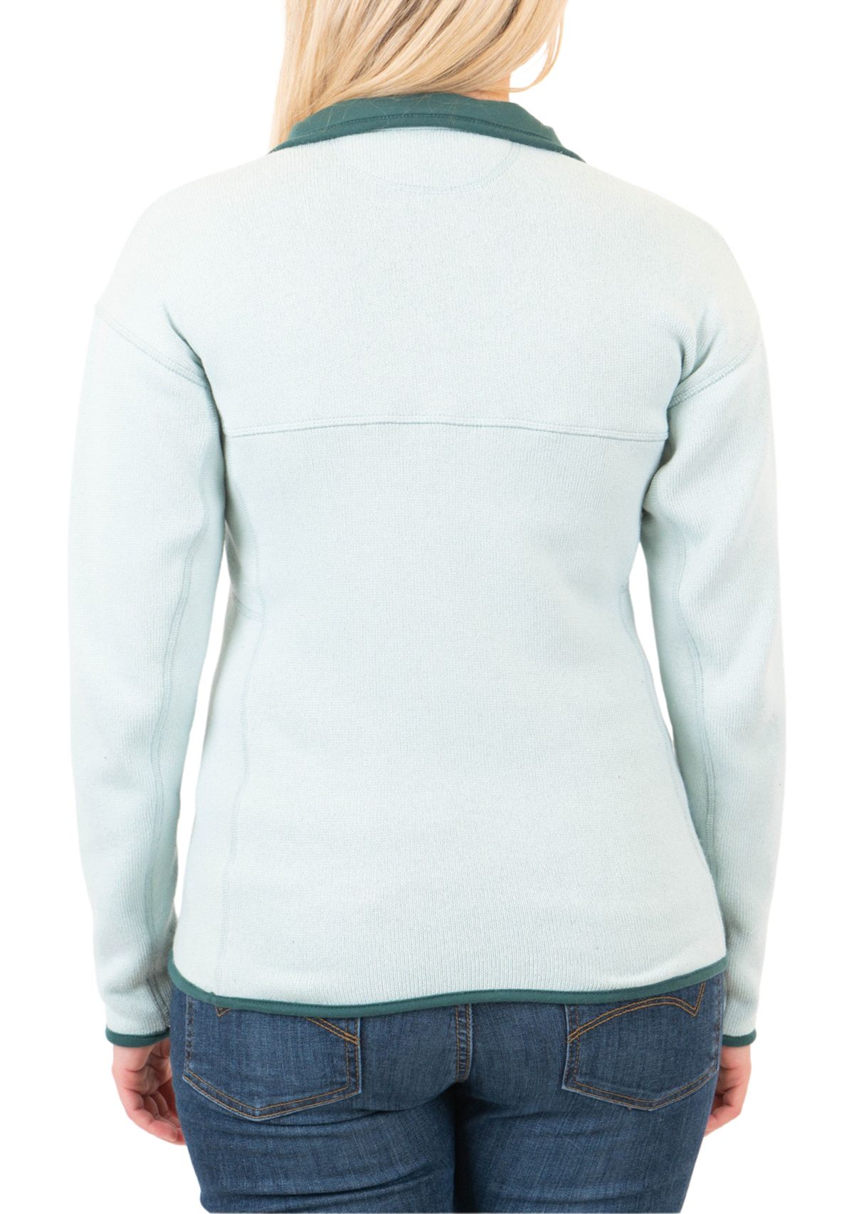 Womens 1/4 Snap Sweater Knit Pullover