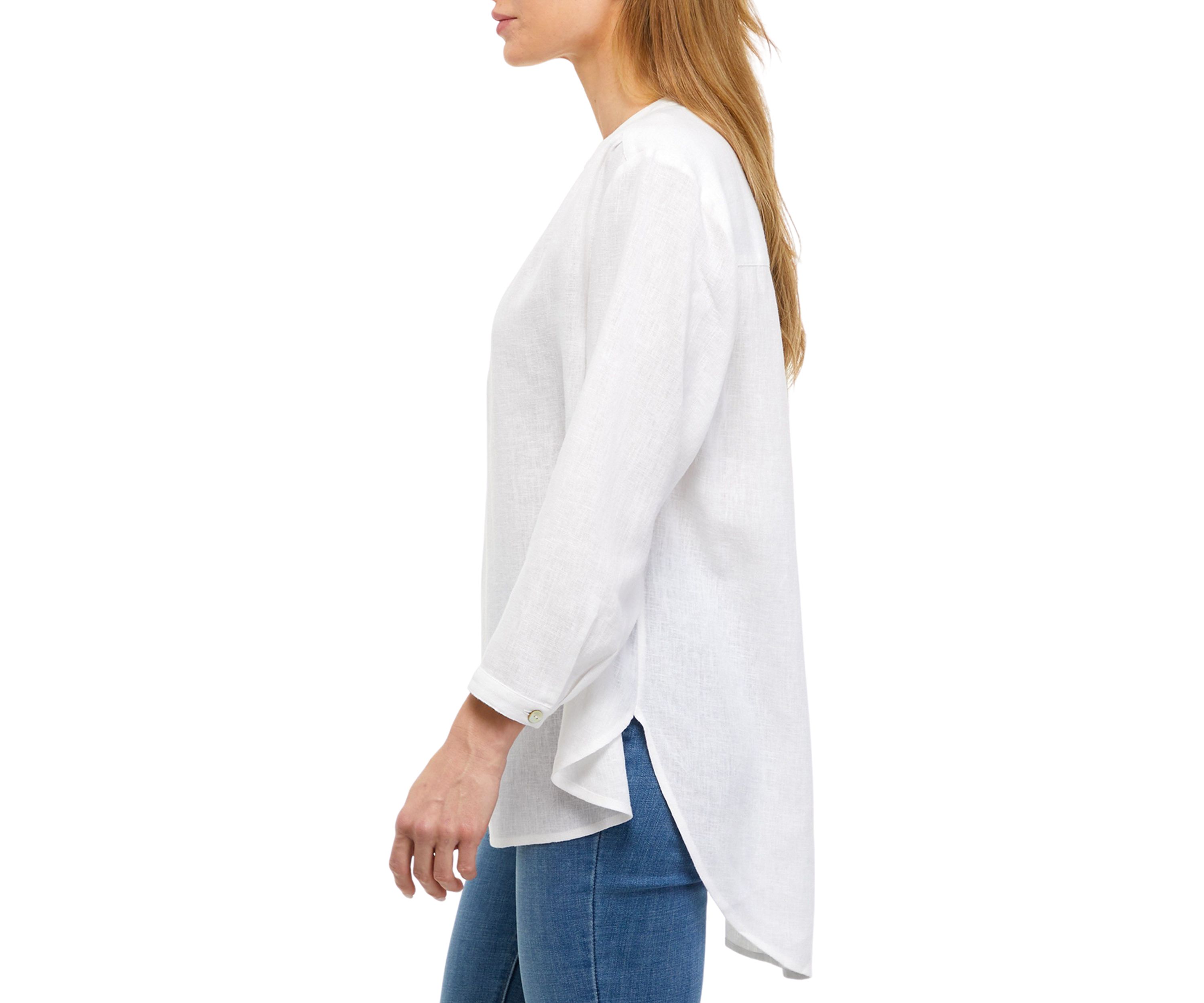 Womens Solid Linen Tunic 
