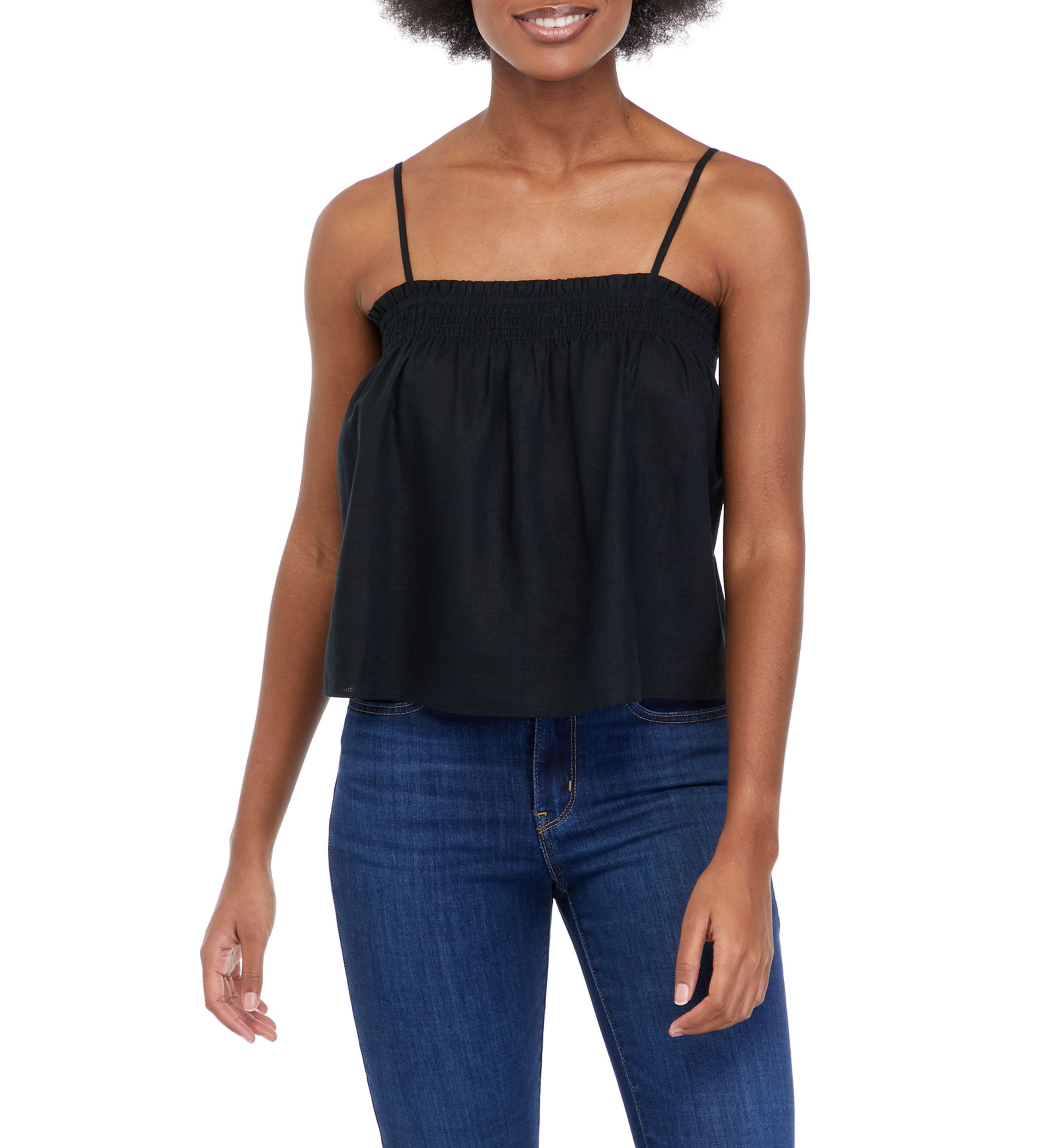 Womens Babydoll Linen Top