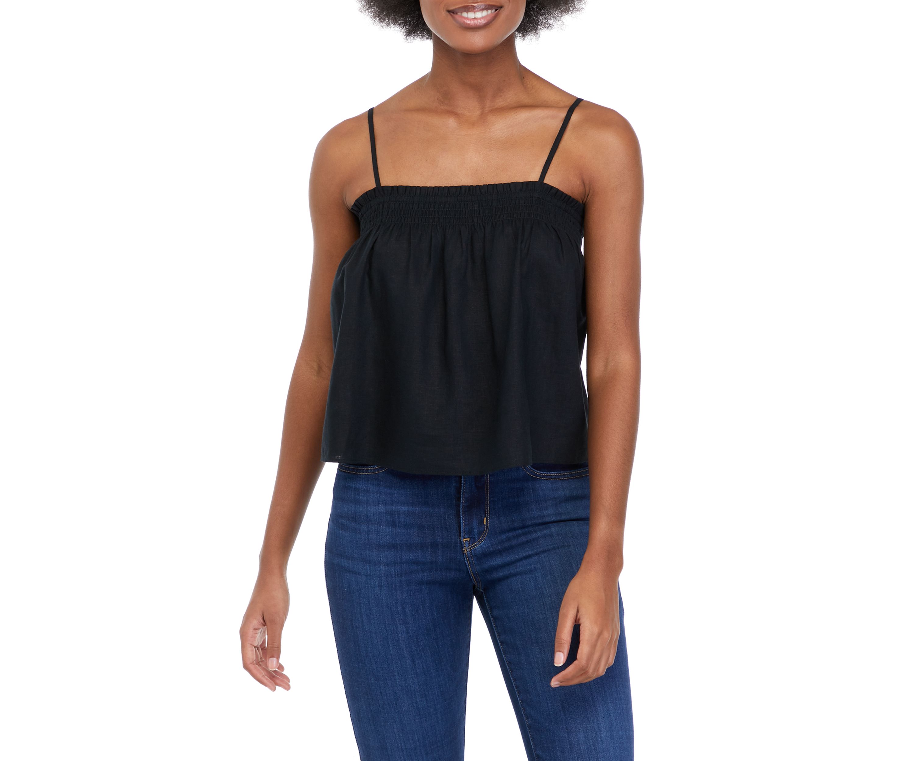 Womens Babydoll Linen Top