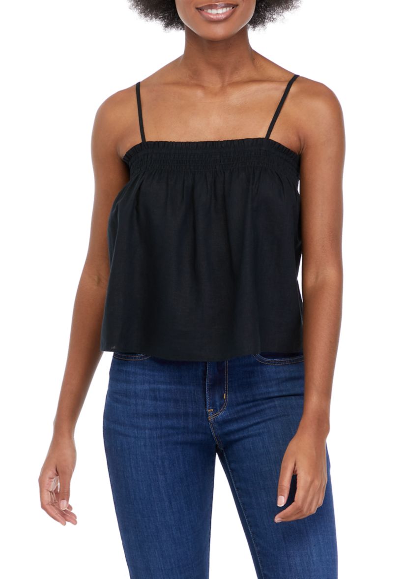 Womens Babydoll Linen Top