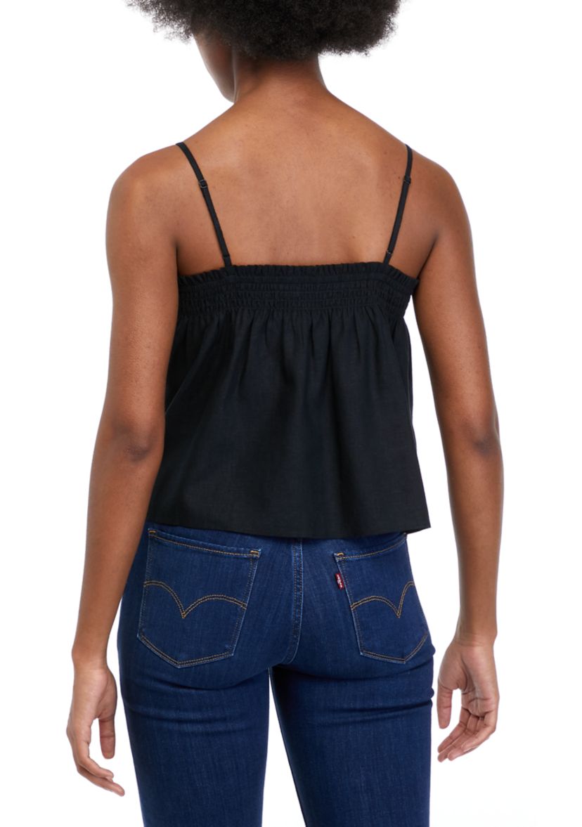 Womens Babydoll Linen Top