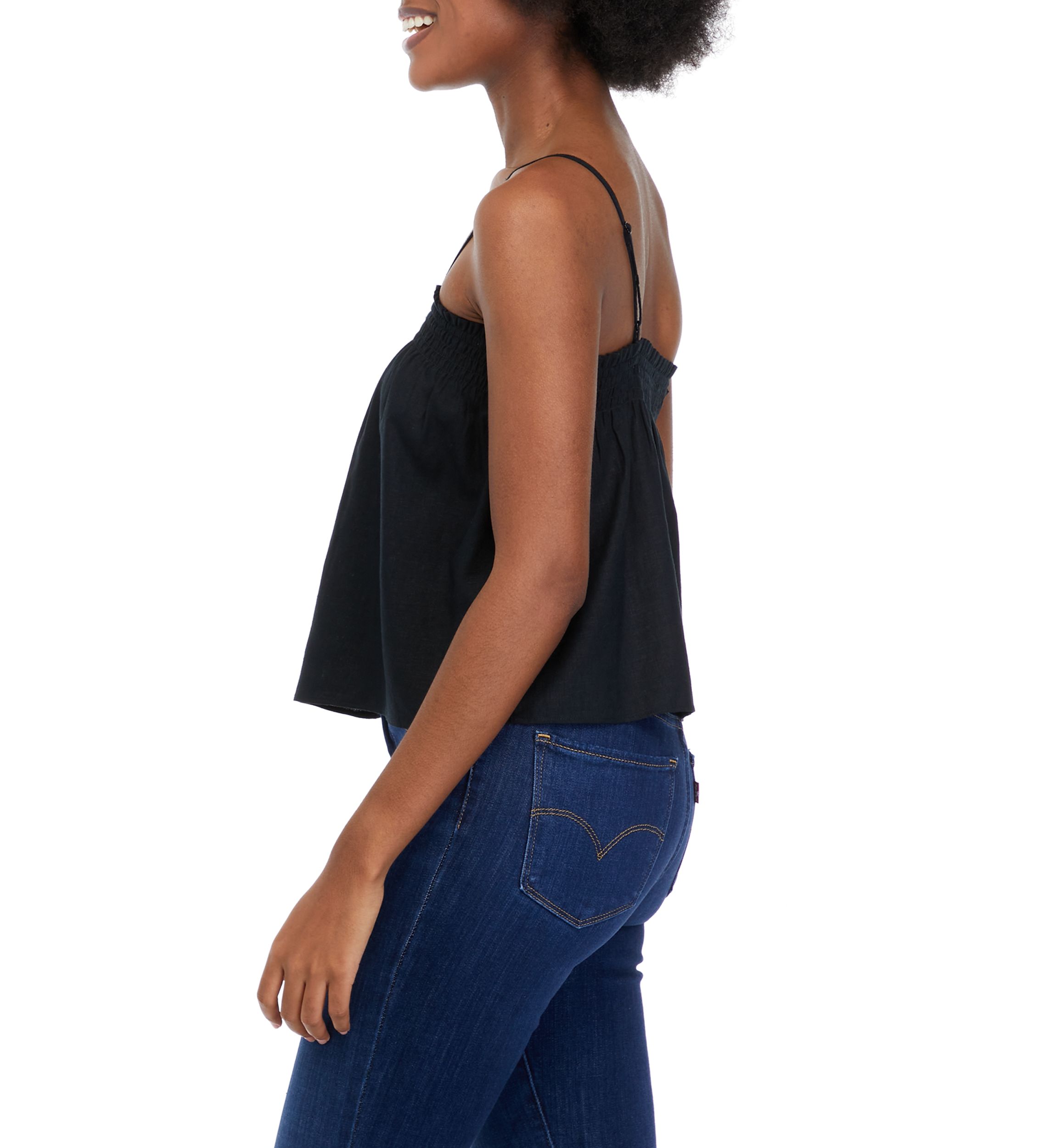 Womens Babydoll Linen Top