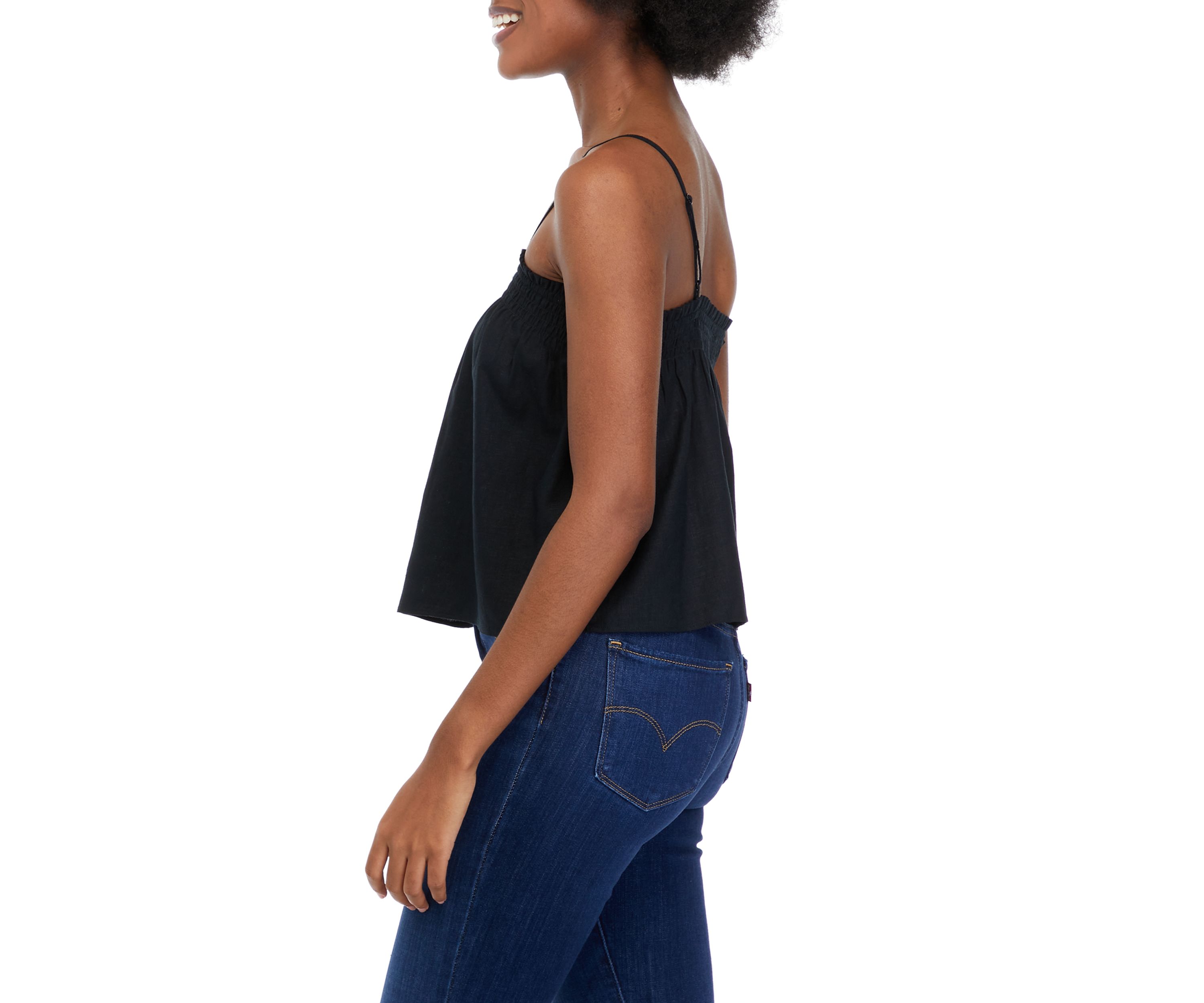 Womens Babydoll Linen Top