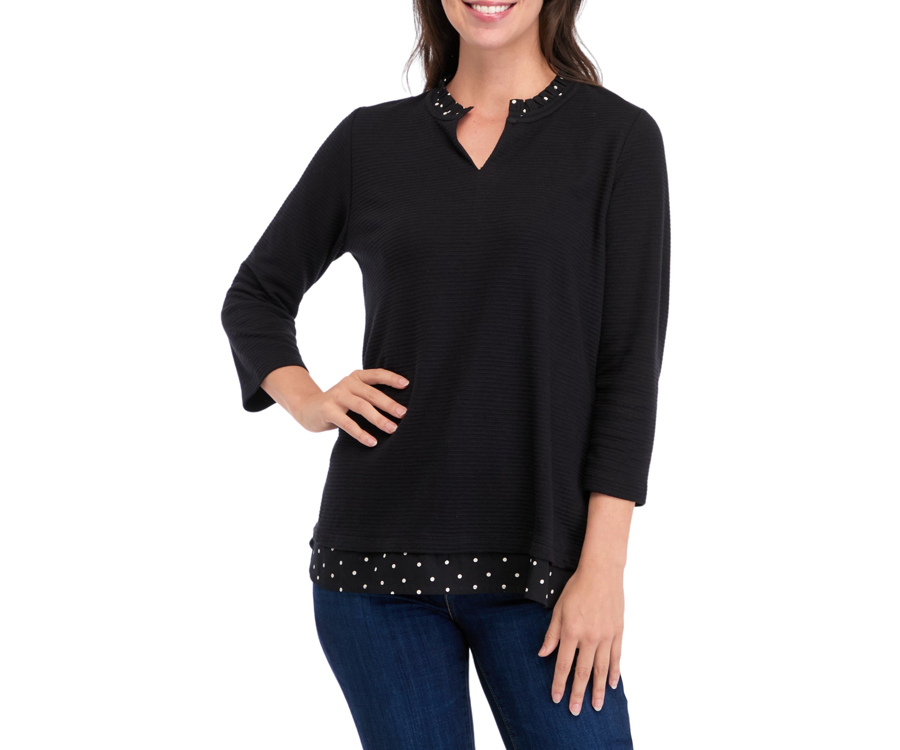 Petite 2Fer Ottoman Texture Top 
