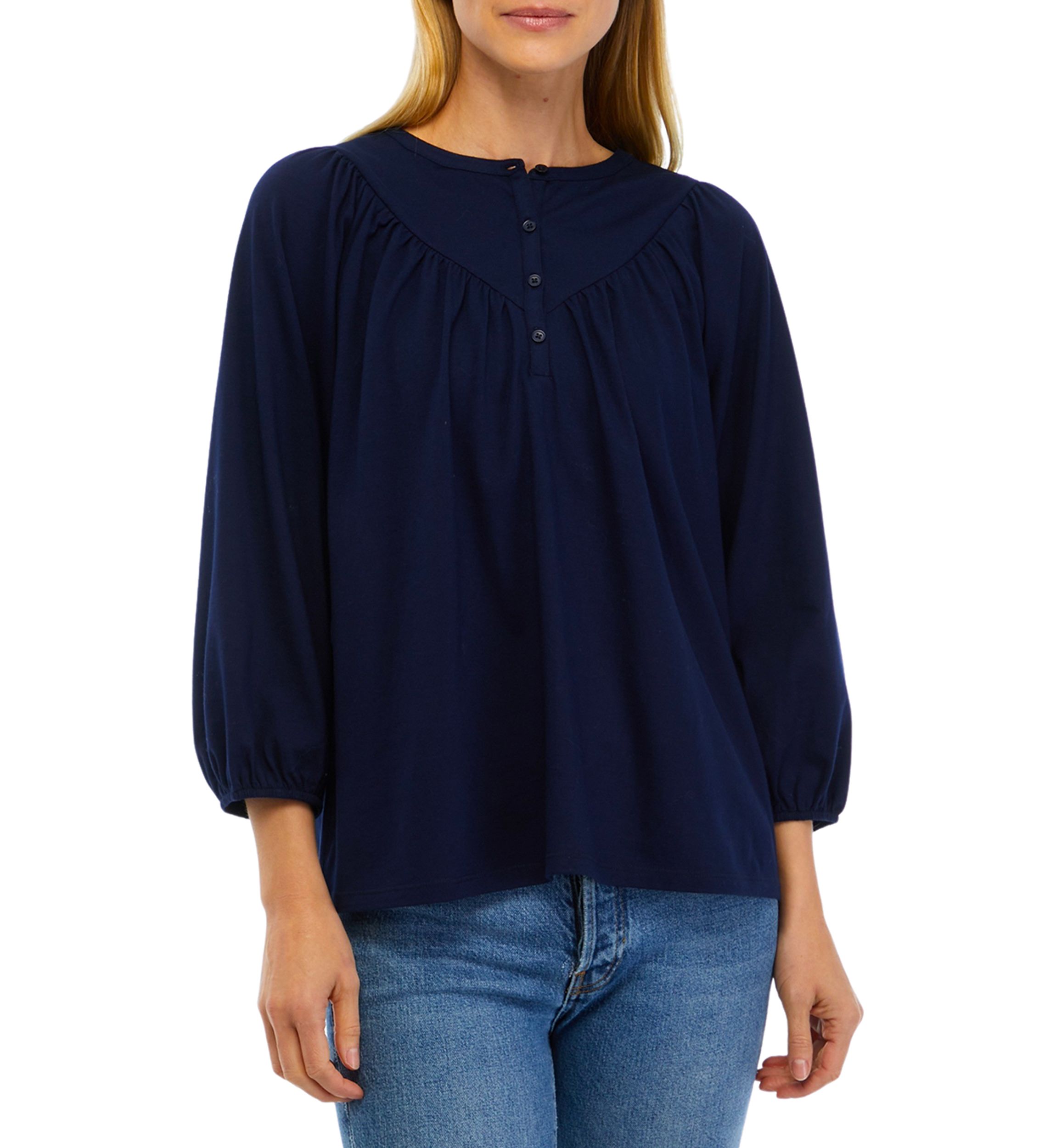 Petite 3/4 Knit Fashion Top