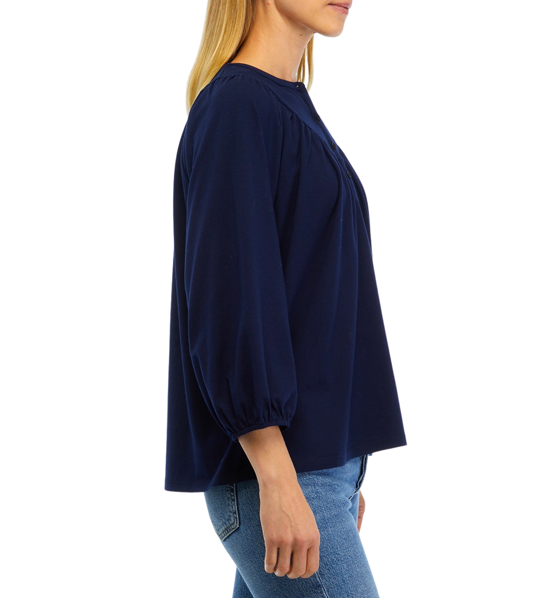 Petite 3/4 Knit Fashion Top