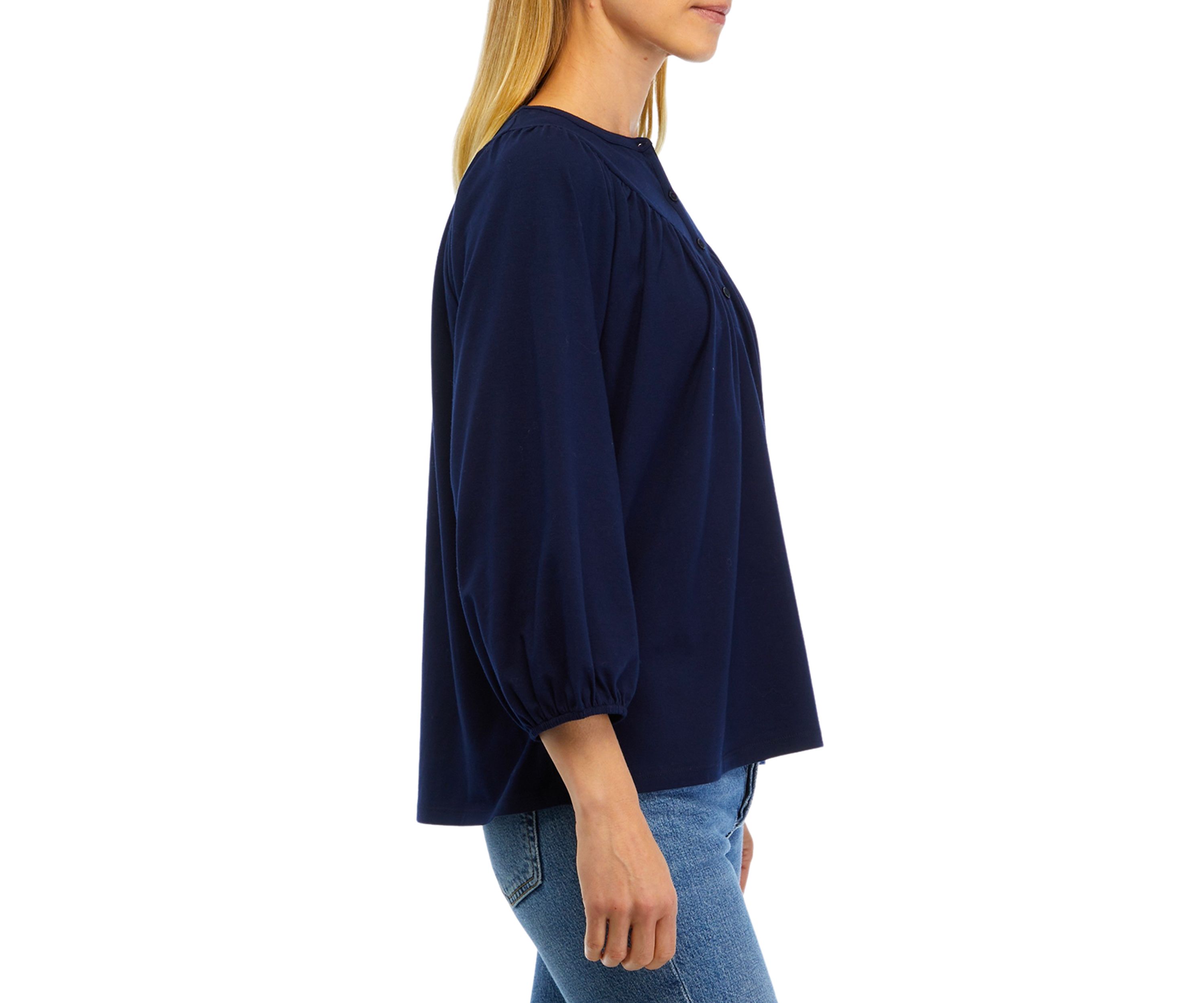 Petite 3/4 Knit Fashion Top