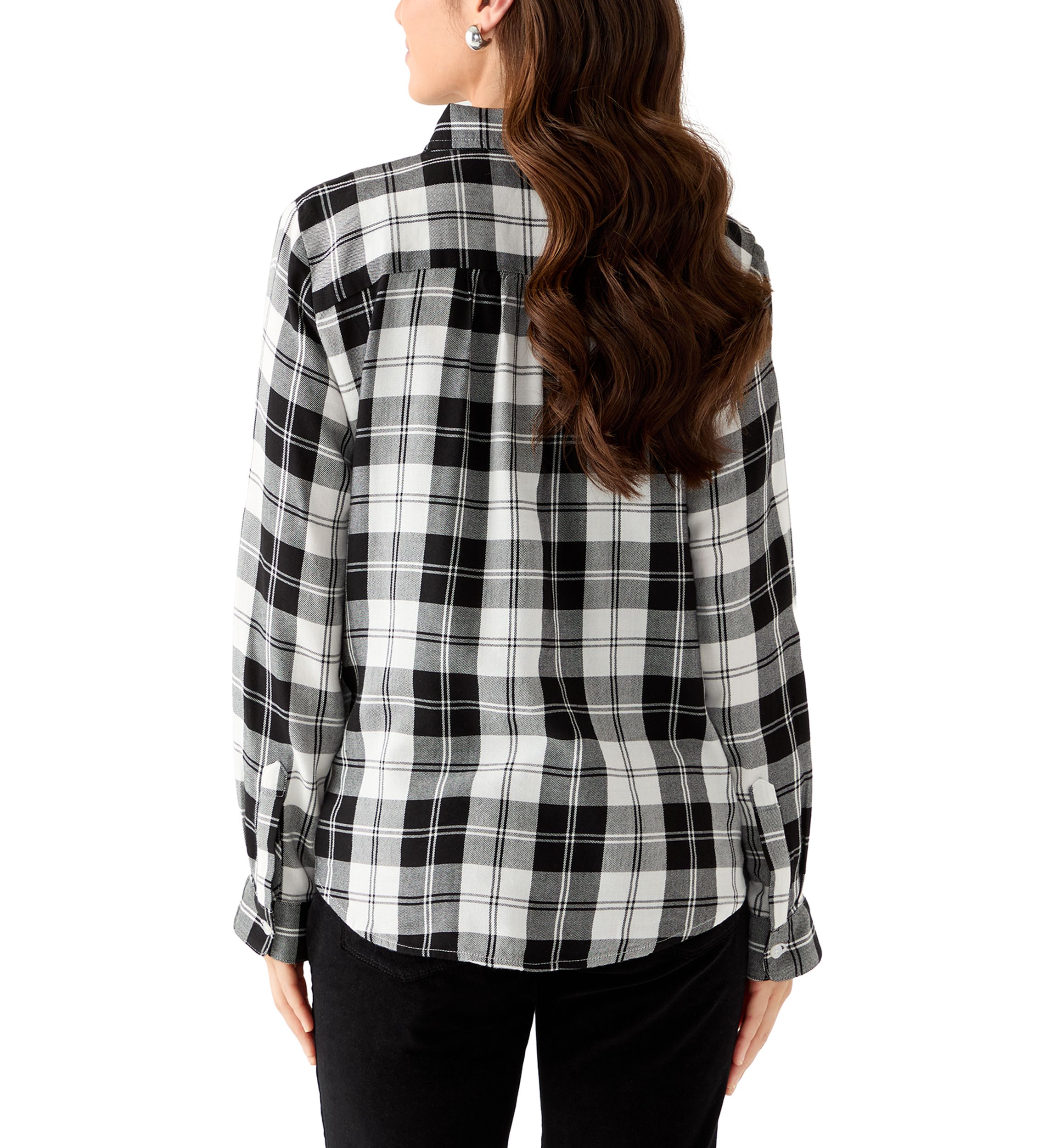 Petite Long Sleeve Flannel Shirt