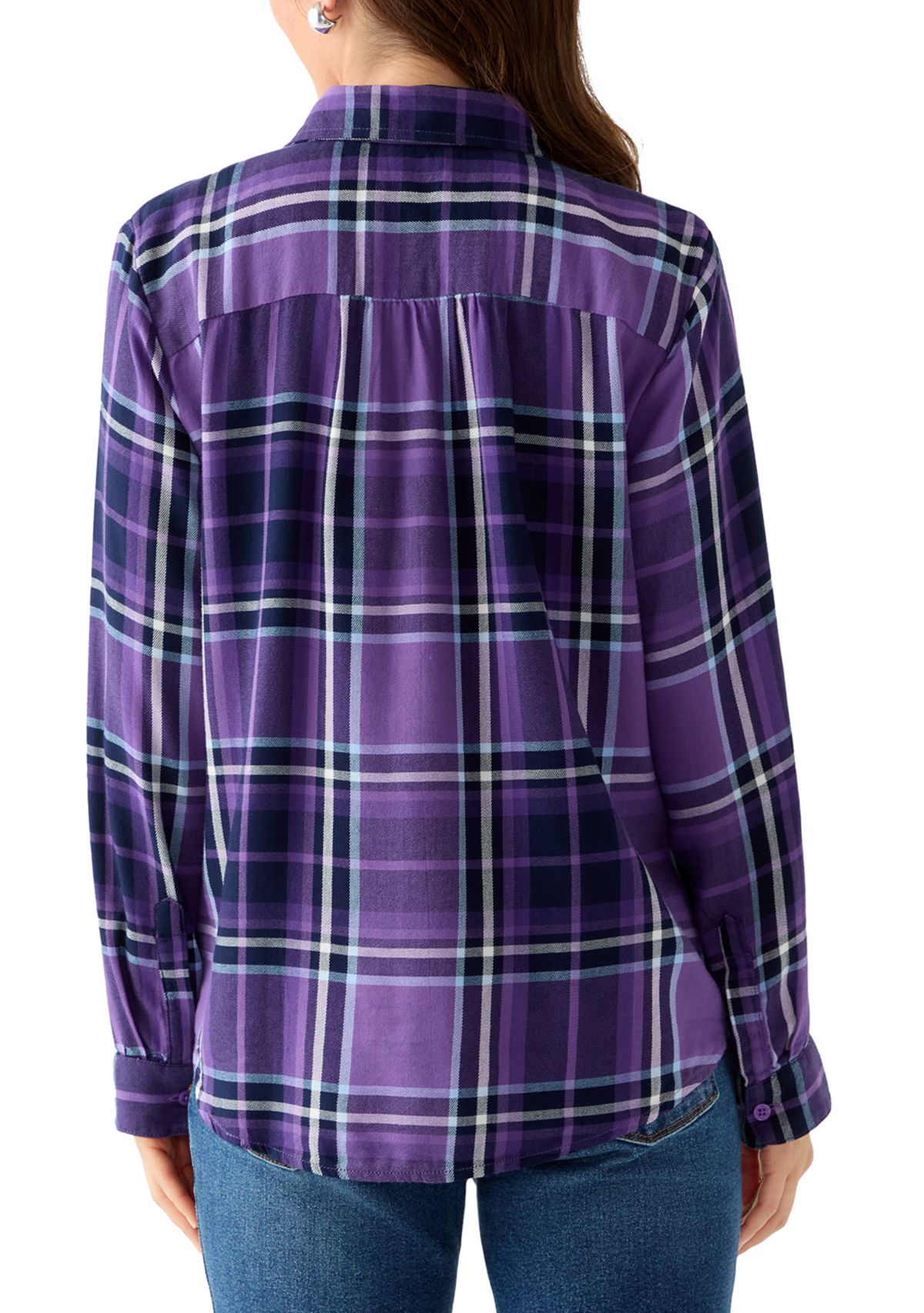 Petite Long Sleeve Flannel Shirt