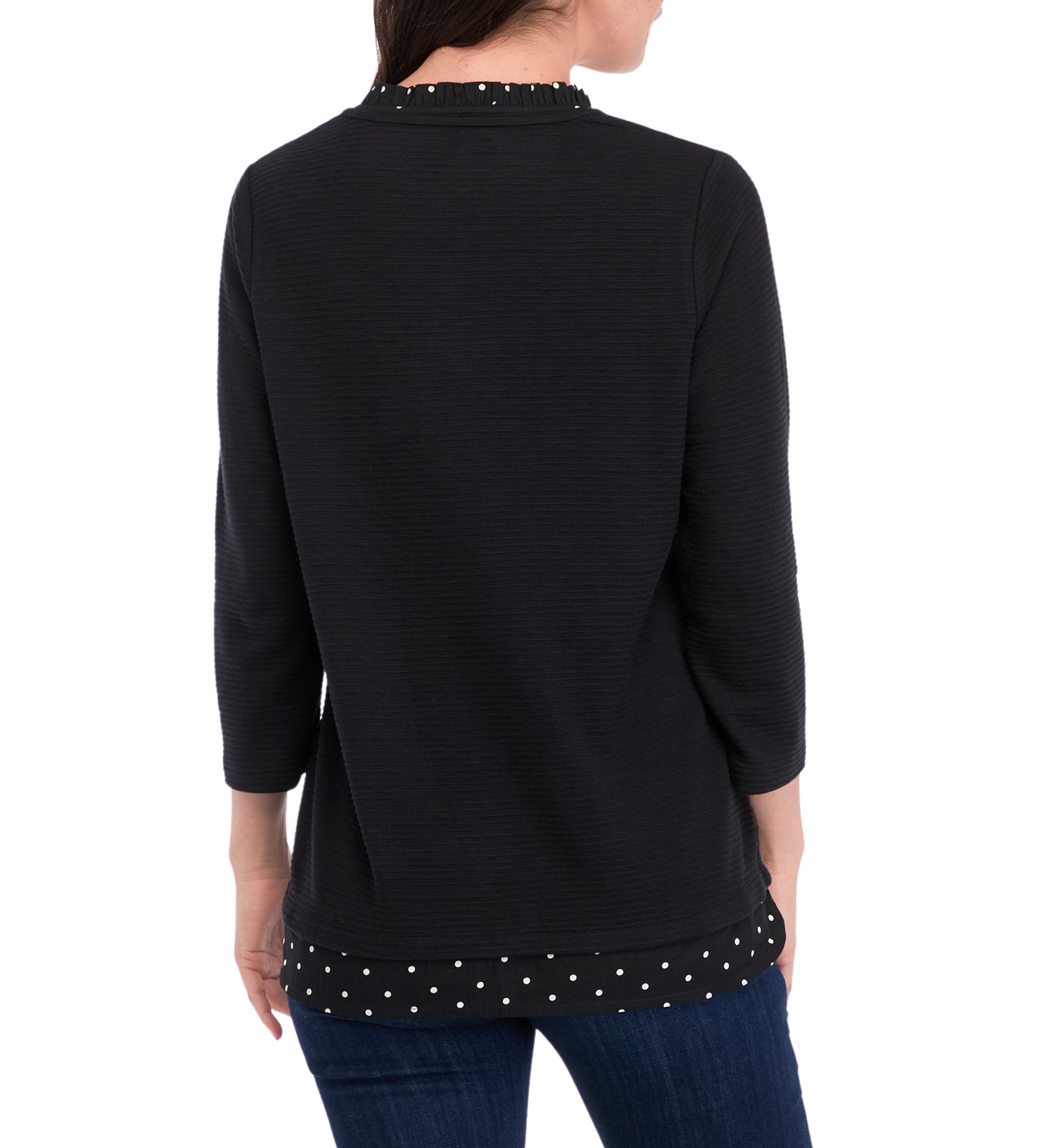 Womens 2Fer Textured Top 