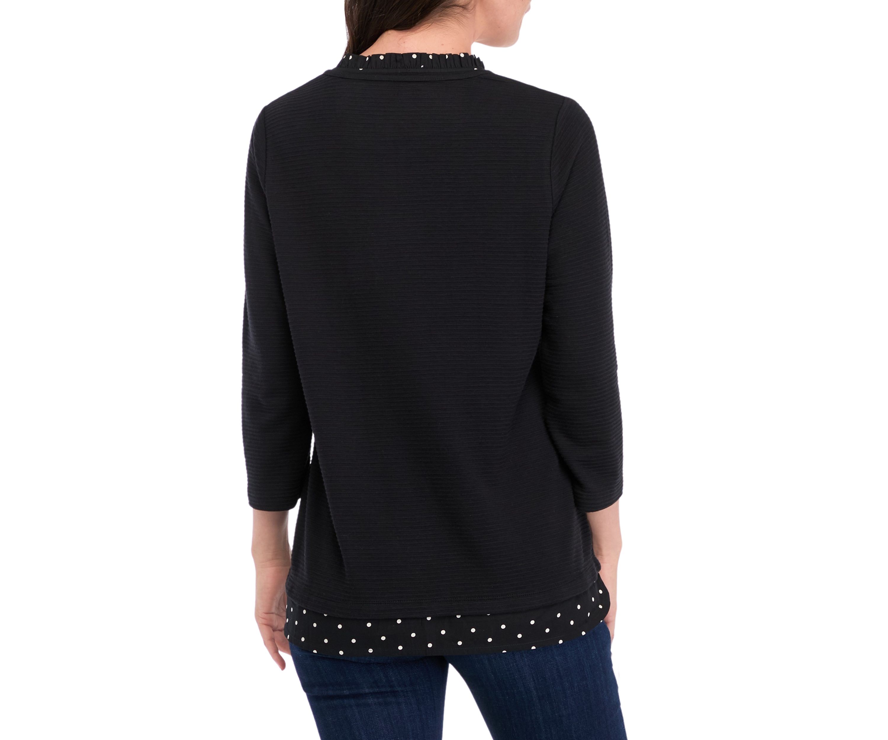 Womens 2Fer Textured Top 