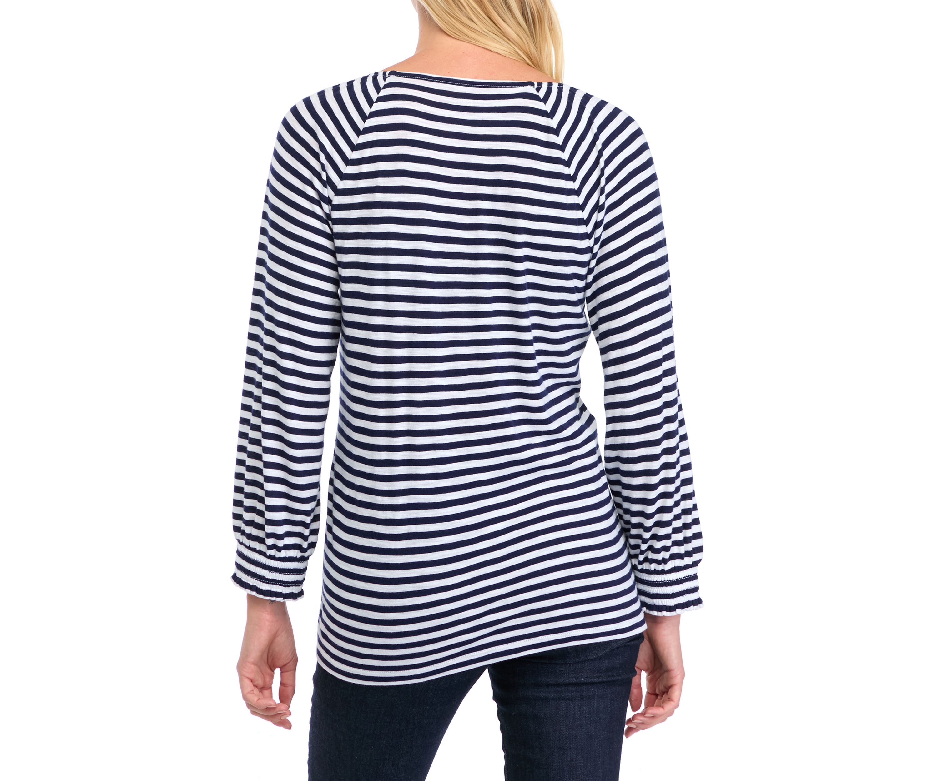 Womens 3/4 Sleeve Square Neck Printed Top 