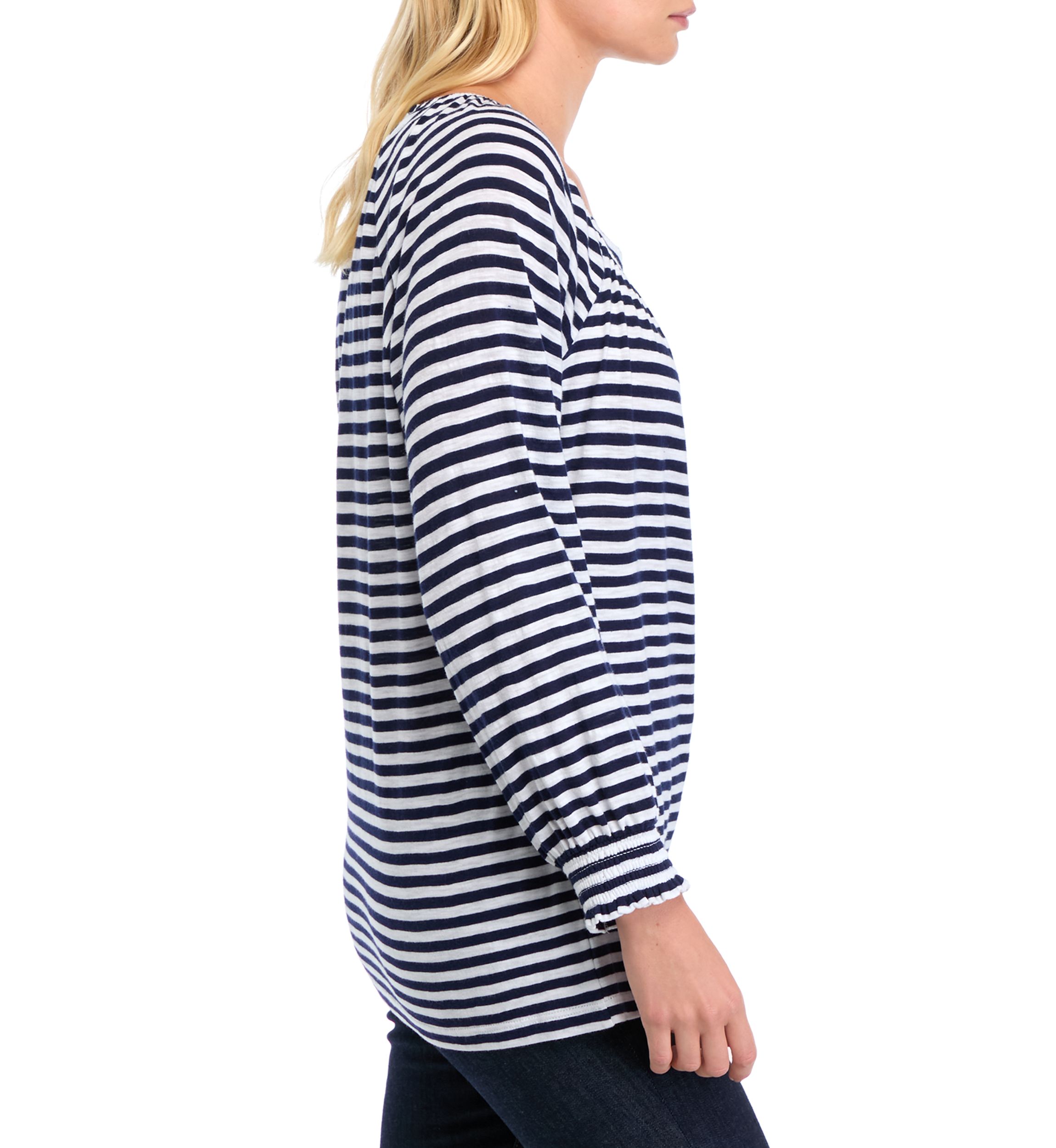 Womens 3/4 Sleeve Square Neck Printed Top 