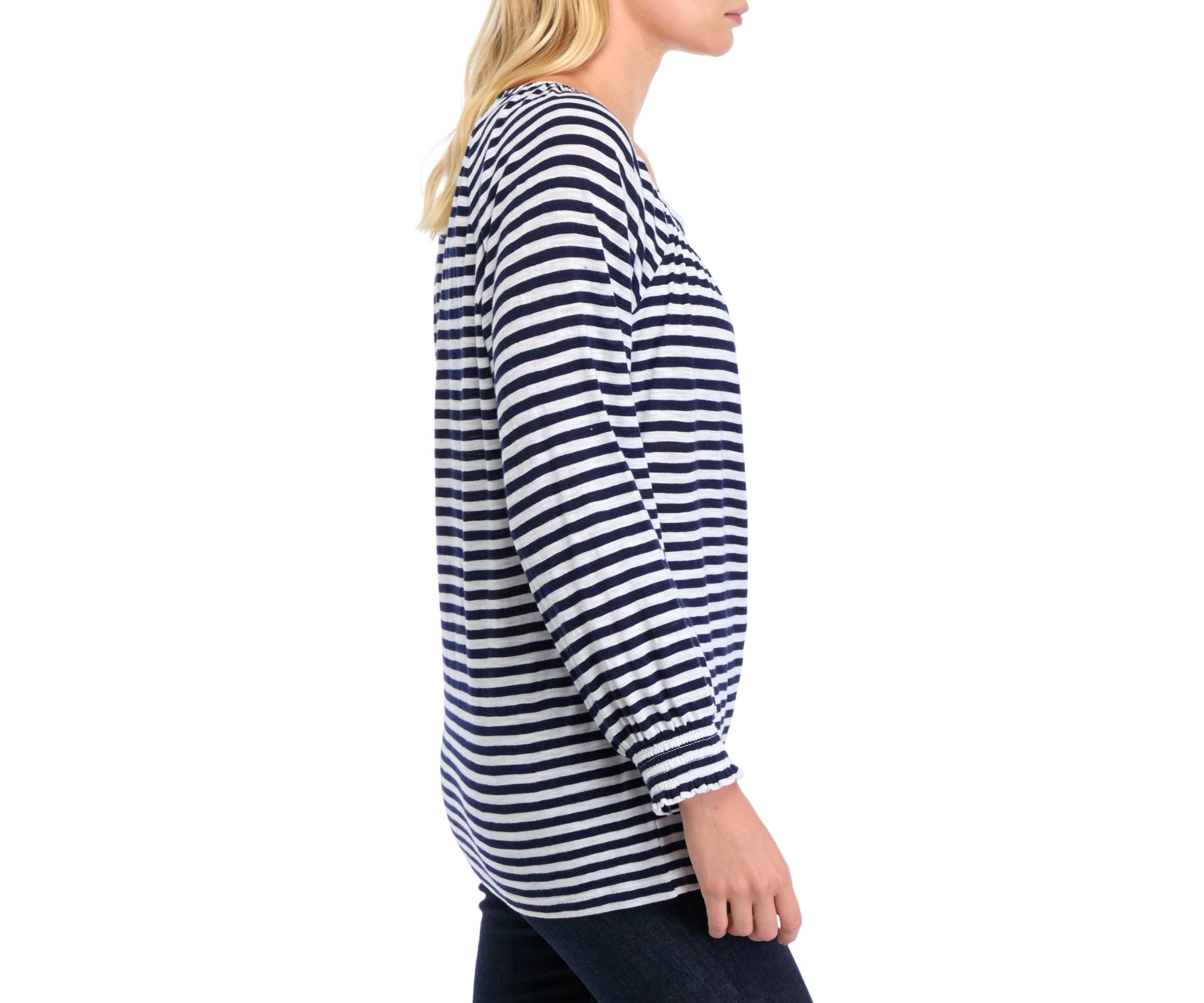 Womens 3/4 Sleeve Square Neck Printed Top 