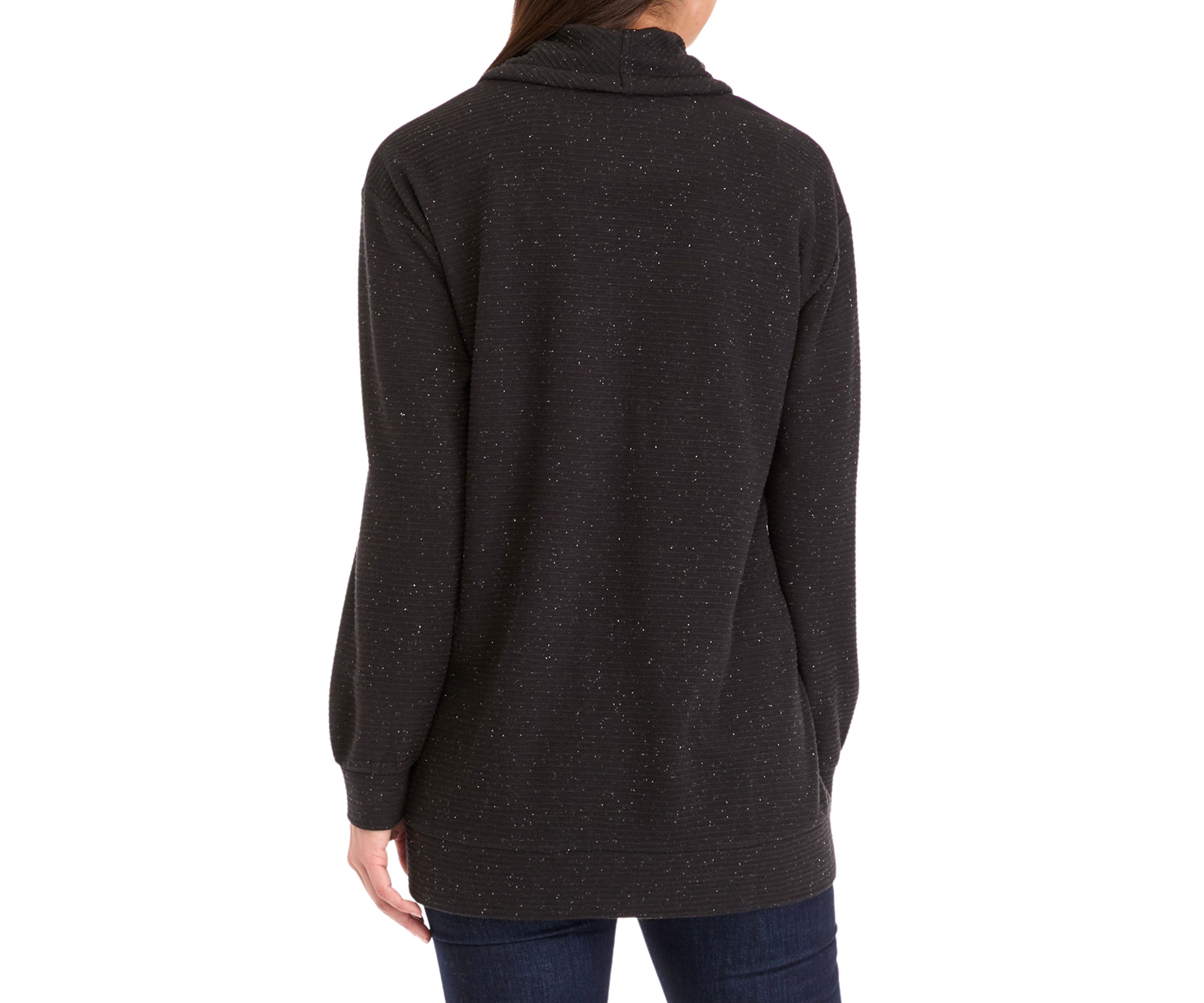 Womens Long Sleeve Ottoman Cowl Neck Tunic Sweater