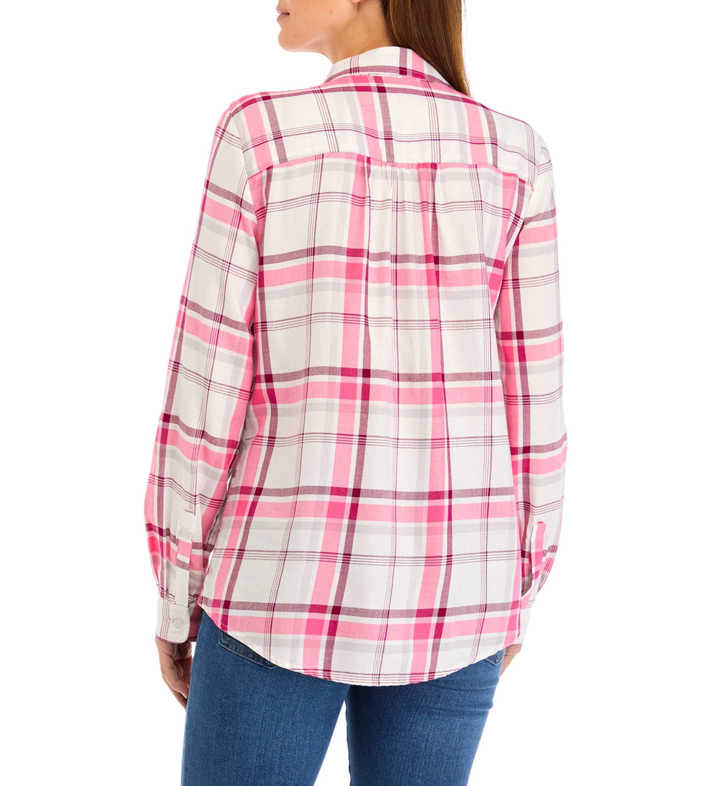 Womens Long Sleeve Flannel Shirt 
